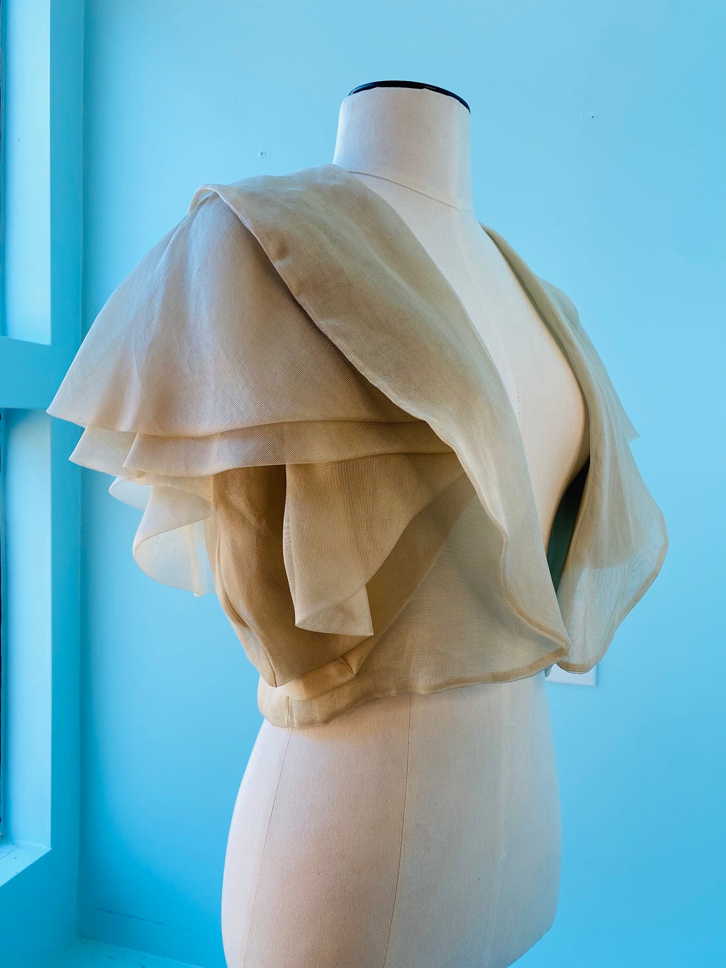 Luisa Beccaria Ruffled Silk Organza Bolero