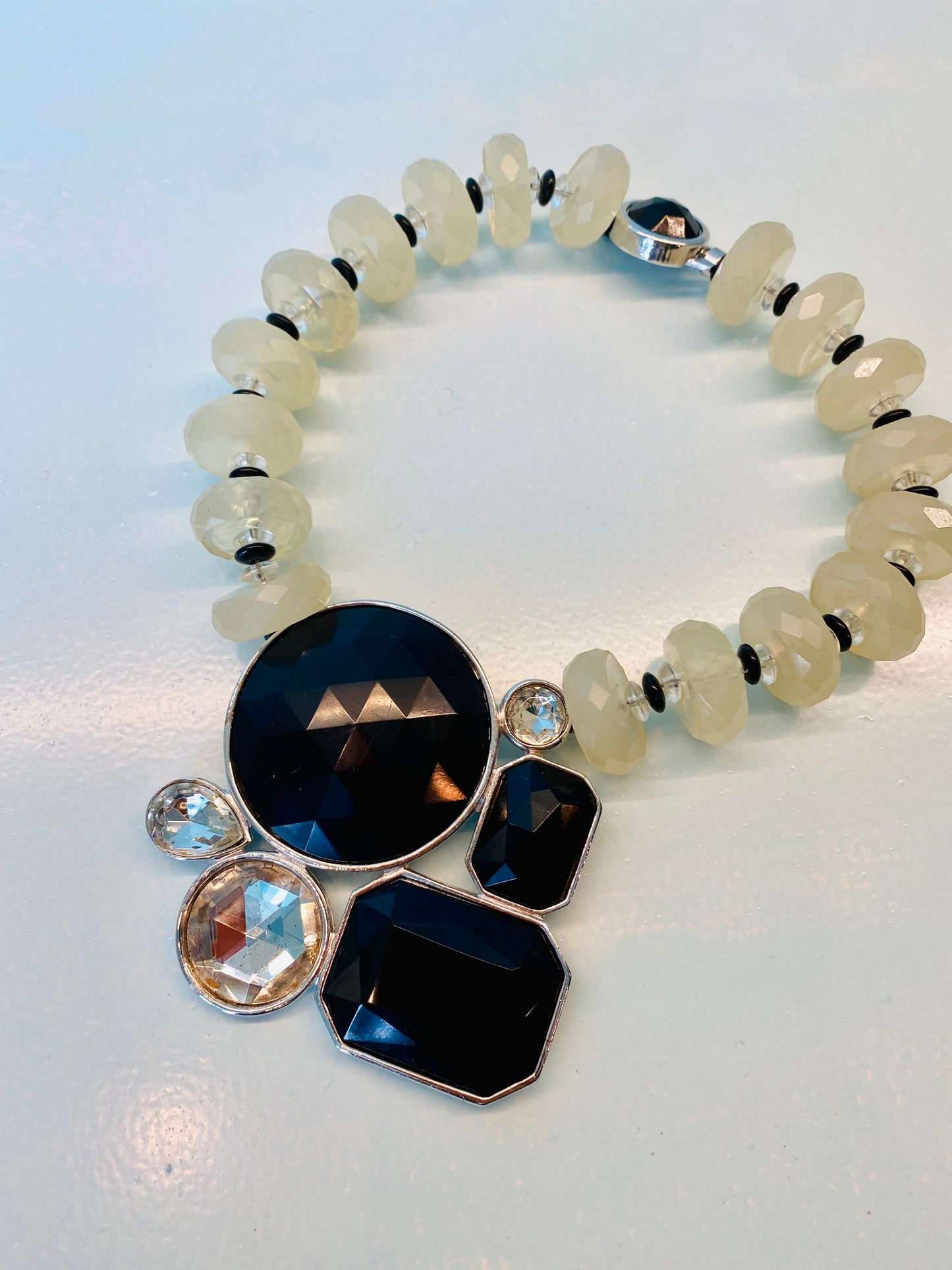 Disco era Alexis KIRK Signed Statement Necklace. Huge!