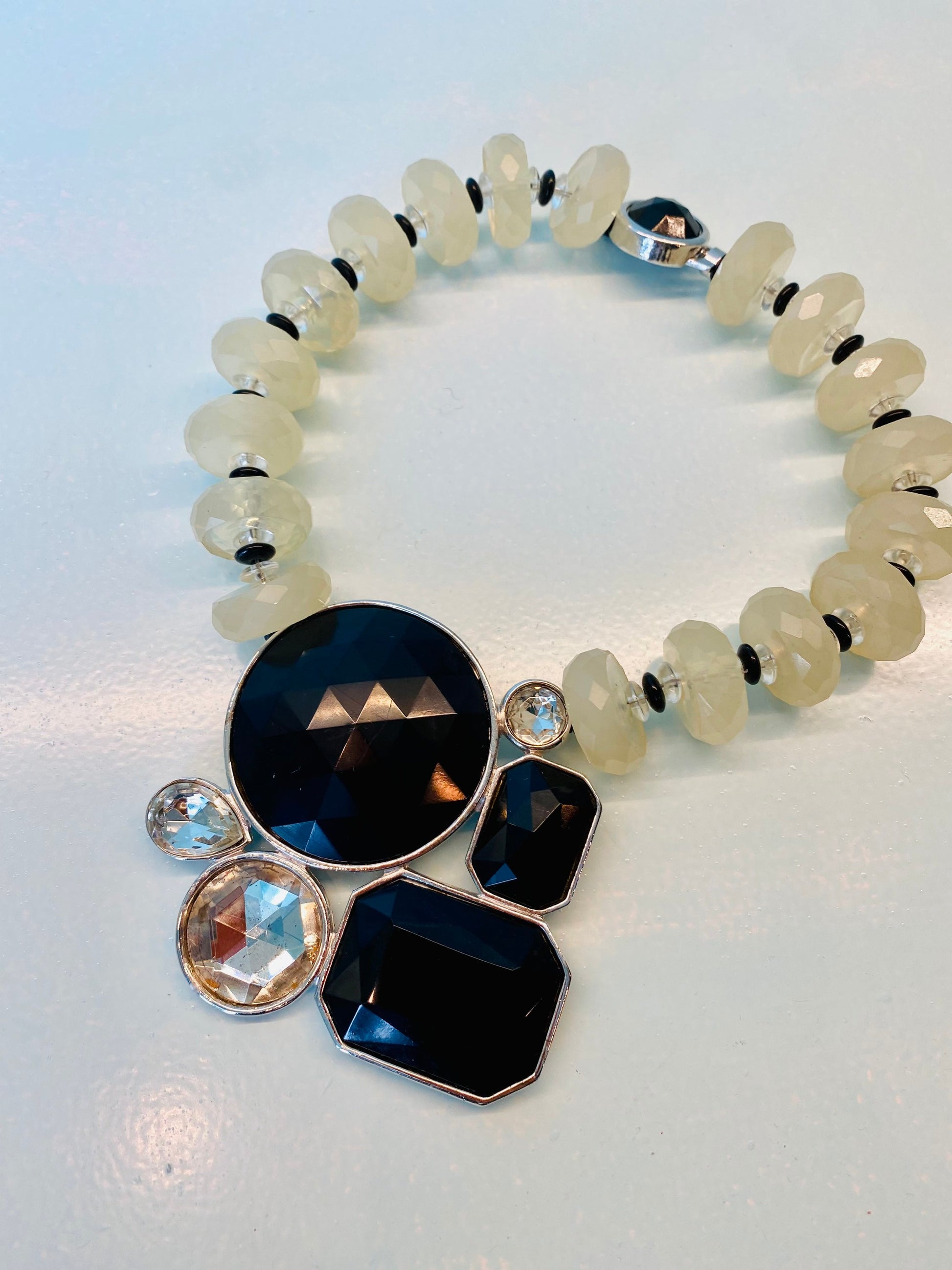 Disco era Alexis KIRK Signed Statement Necklace. Huge!