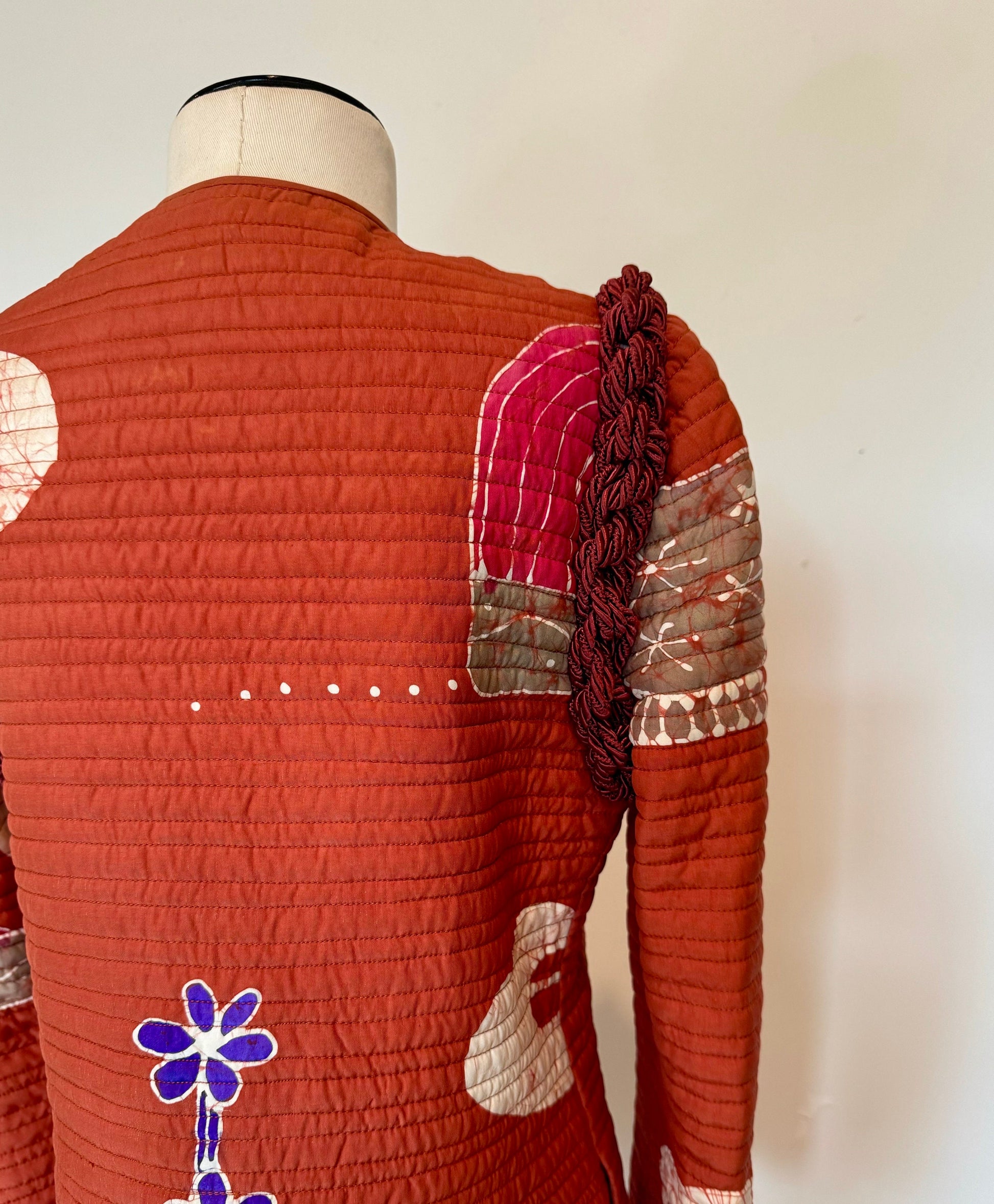 Mary McFadden Couture Silk Printed Archival Jacket