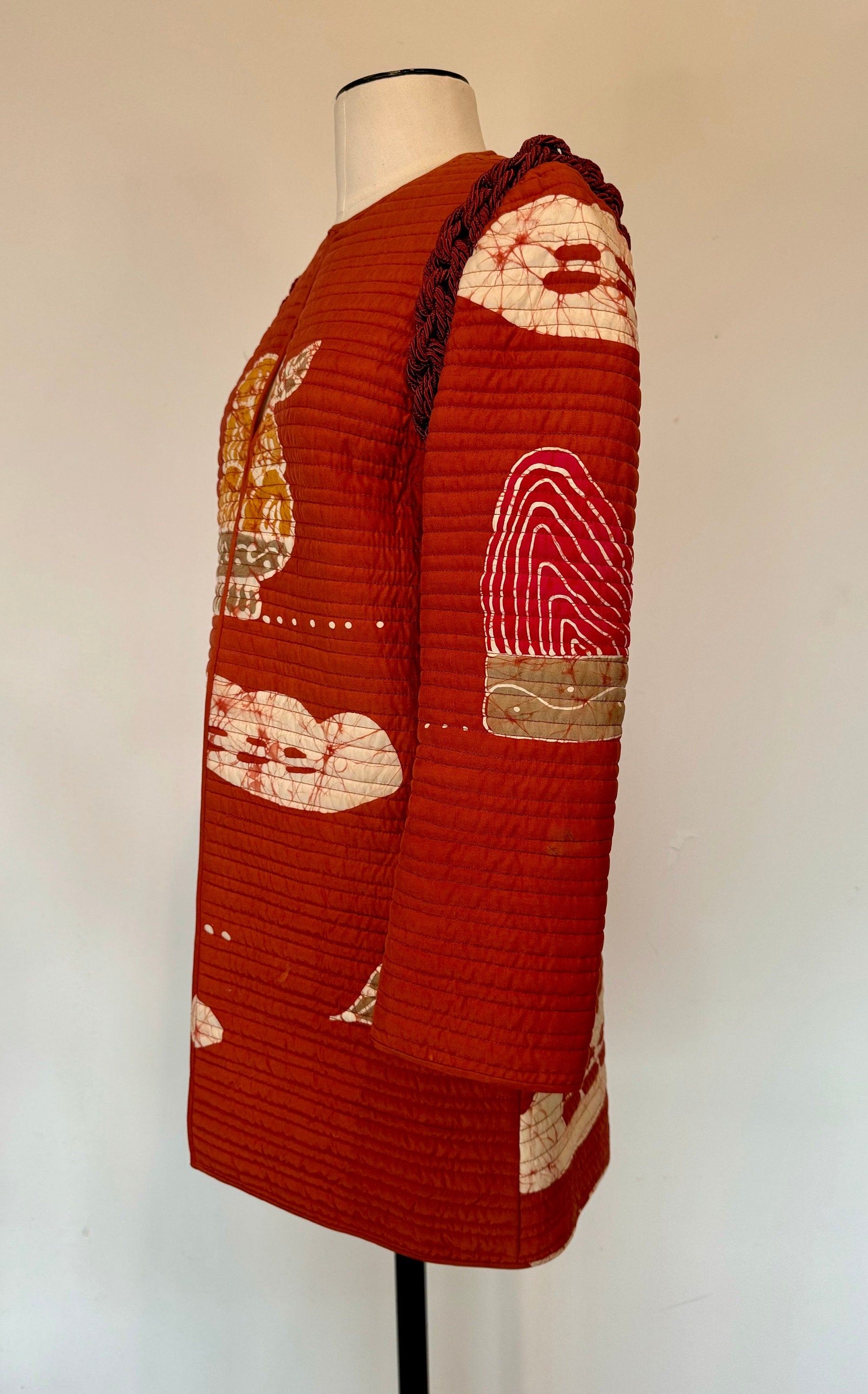 Mary McFadden Couture Silk Printed Archival Jacket