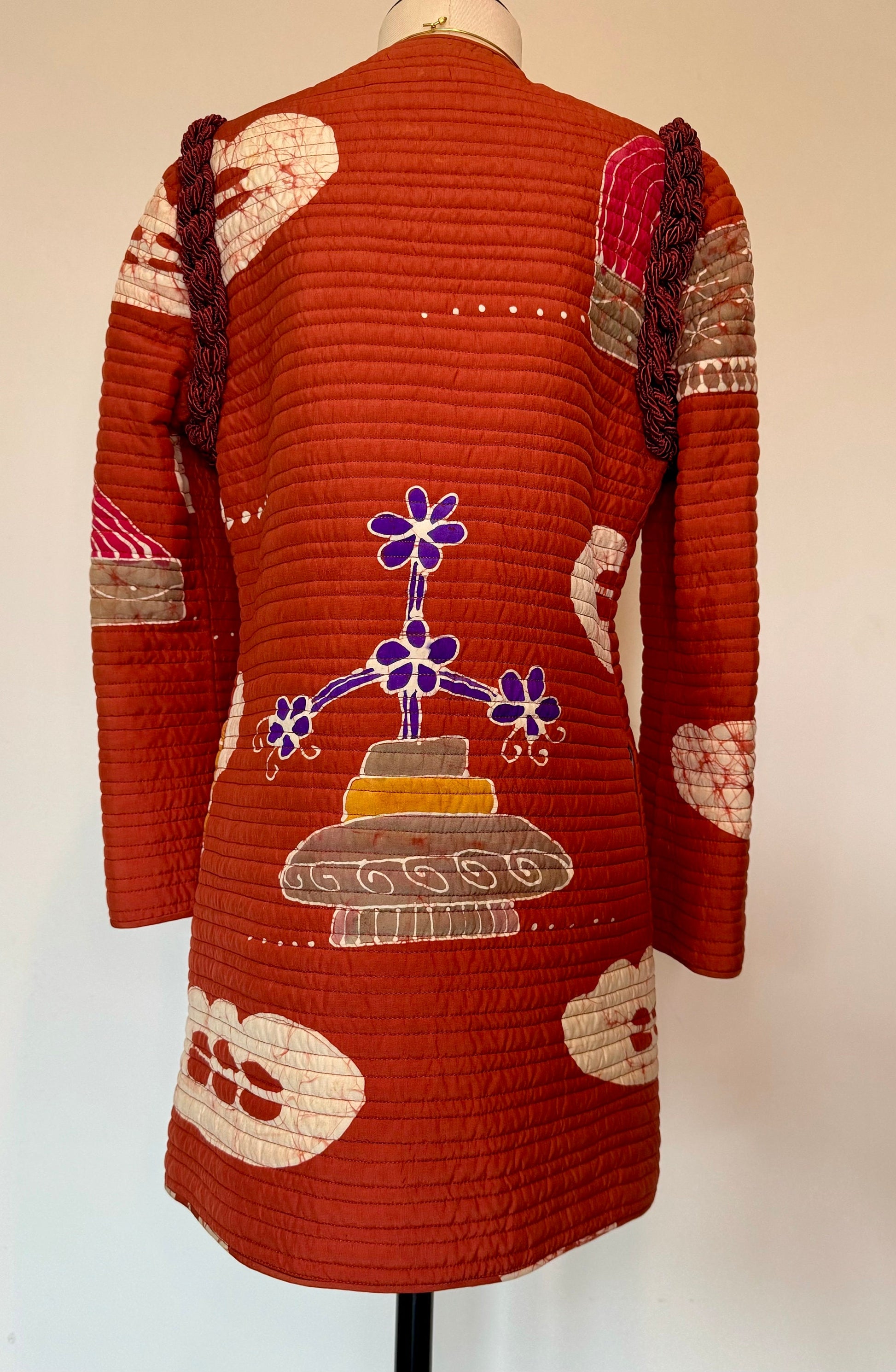 Mary McFadden Couture Silk Printed Archival Jacket