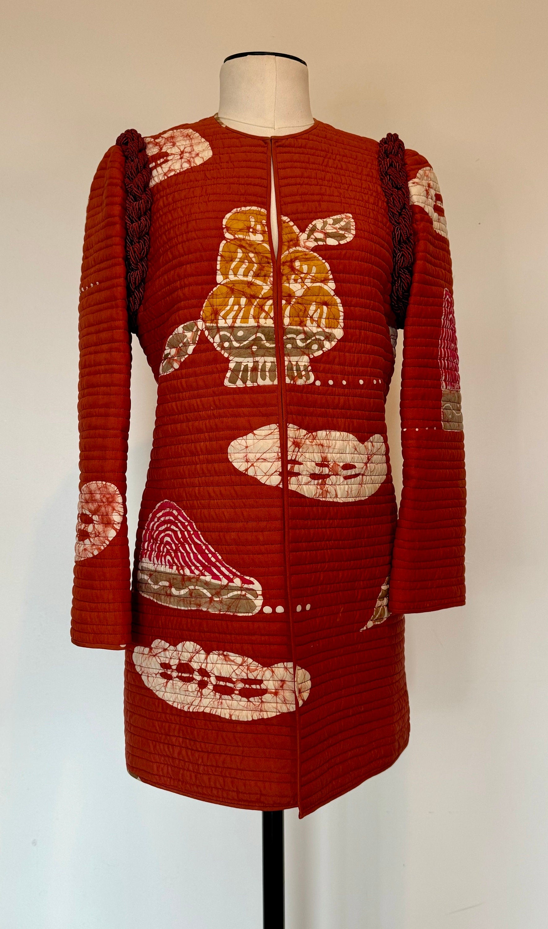 Mary McFadden Couture Silk Printed Archival Jacket