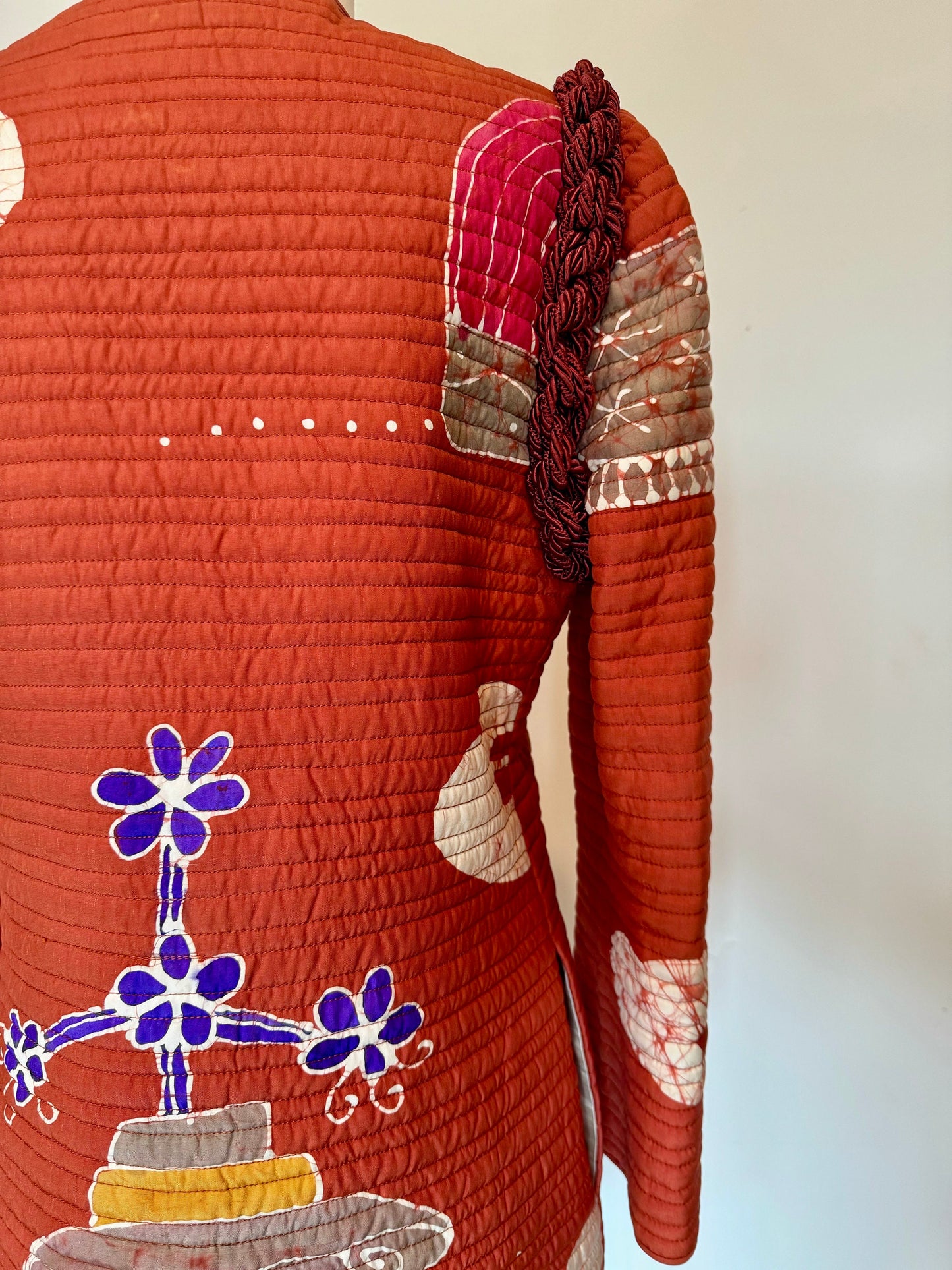 Mary McFadden Couture Silk Printed Archival Jacket