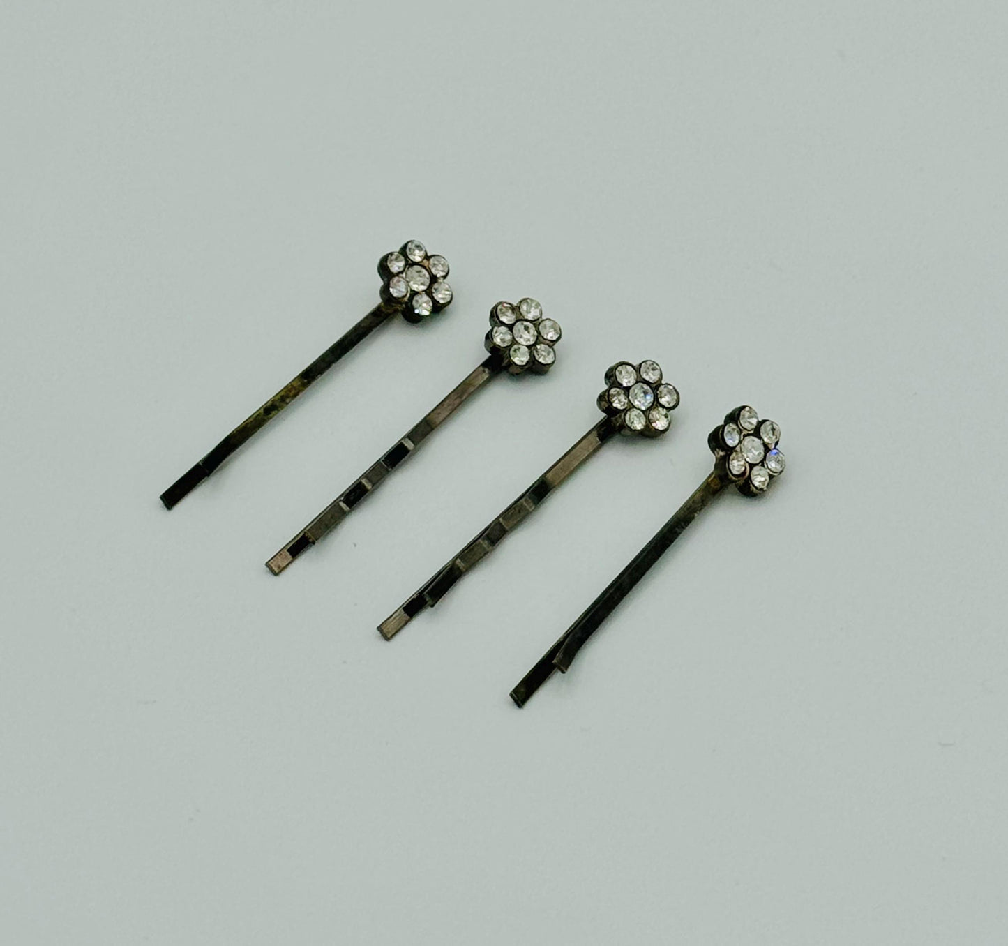 Antique Paste Crystal Hair Pins Set of 4