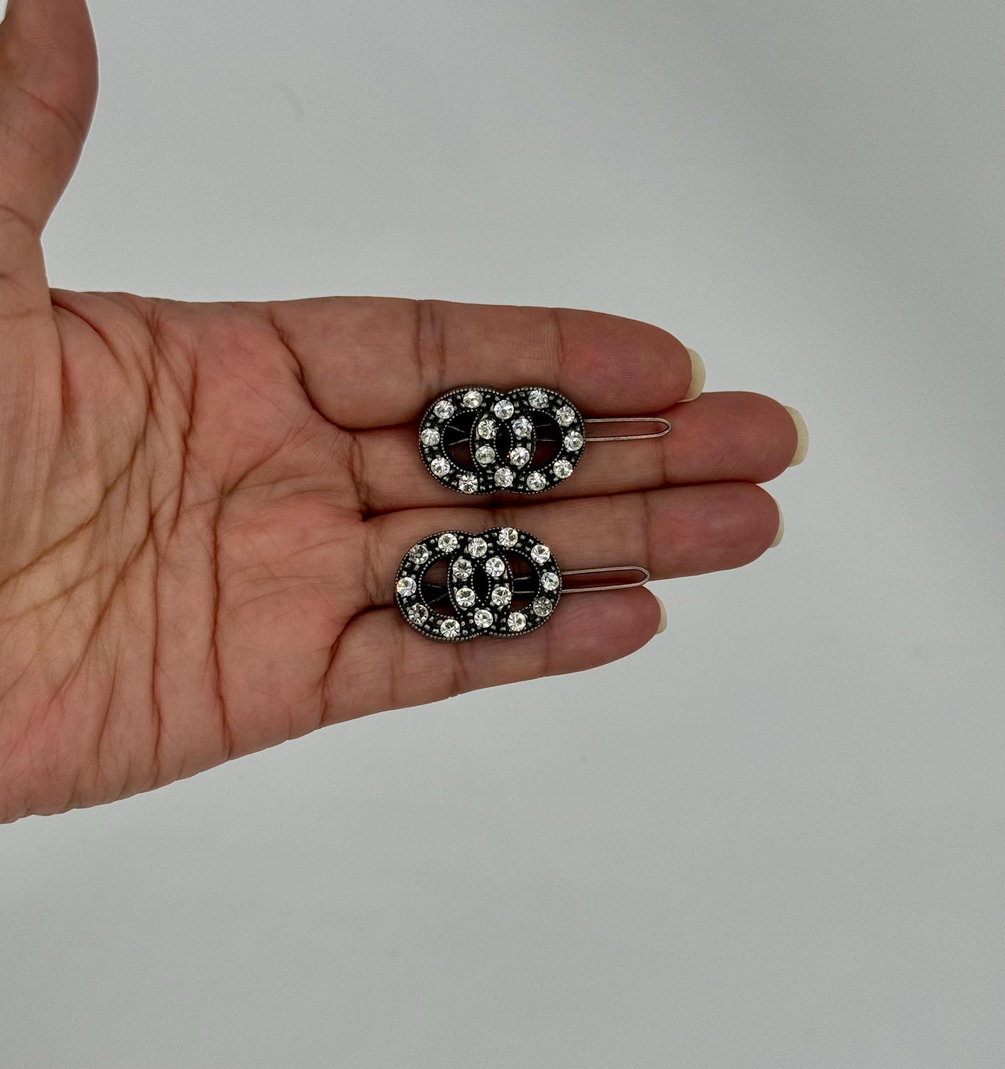 Vintage Rhinestone Hair Clips Set