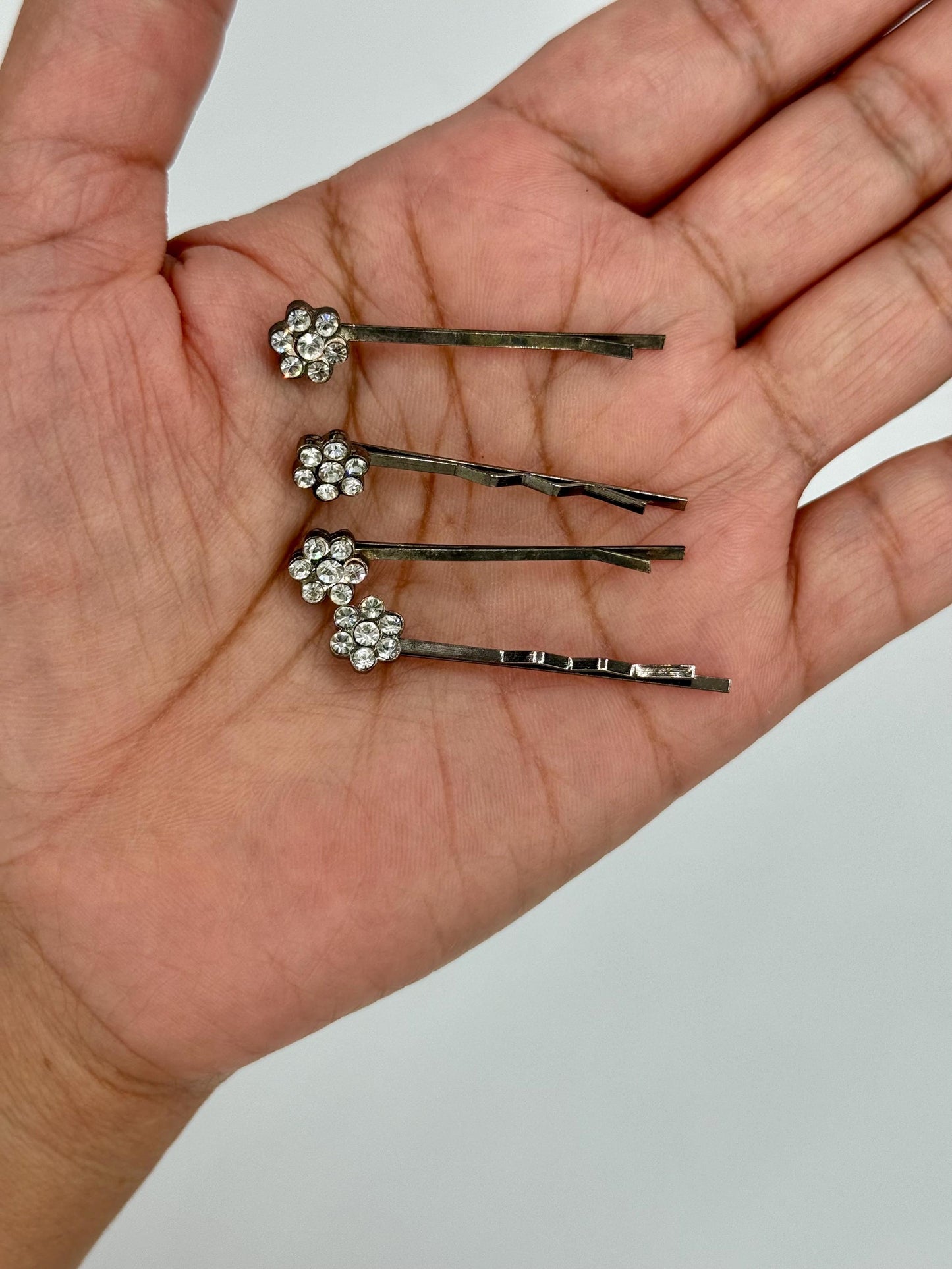 Antique Paste Crystal Hair Pins Set of 4