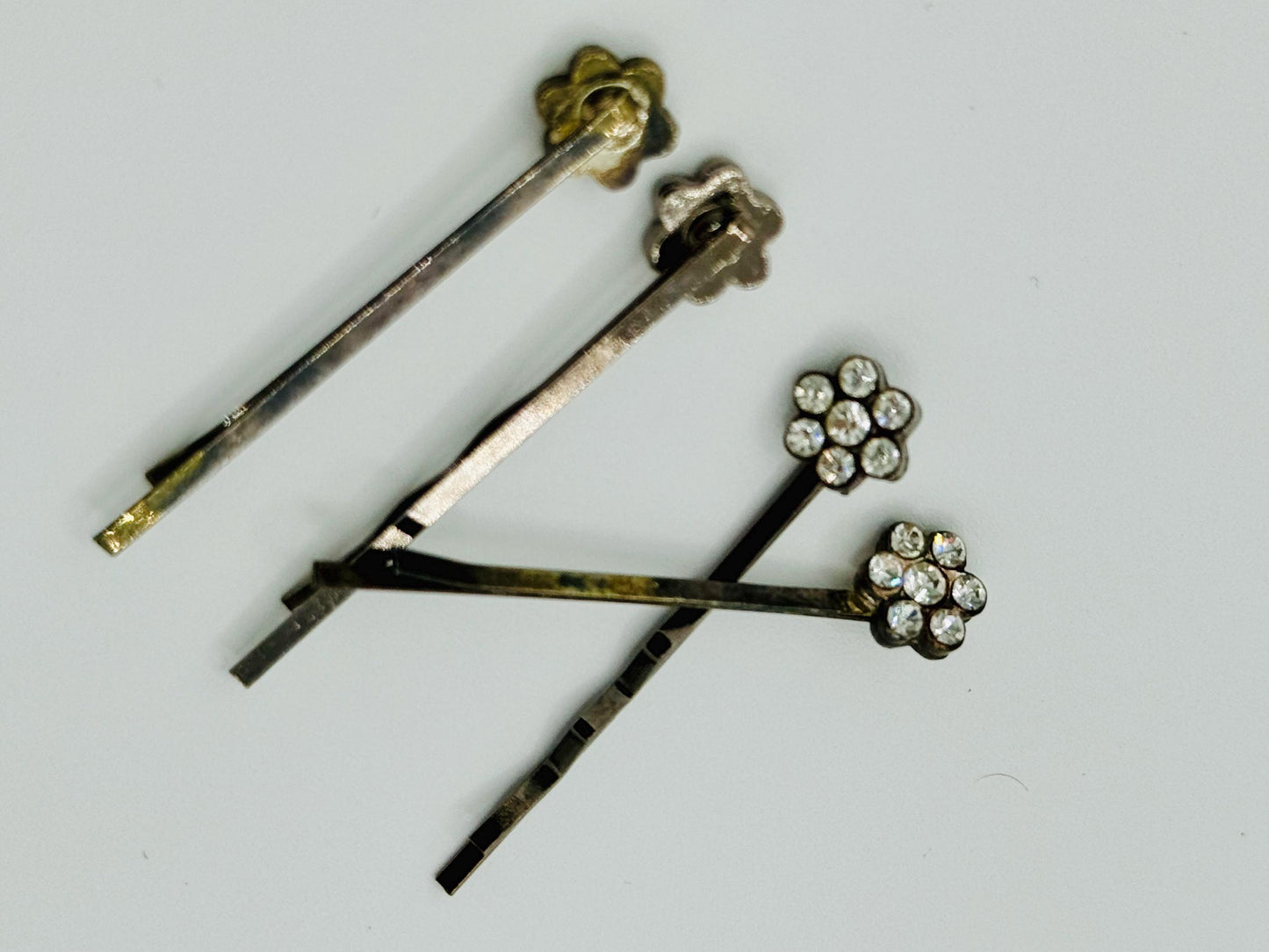 Antique Paste Crystal Hair Pins Set of 4