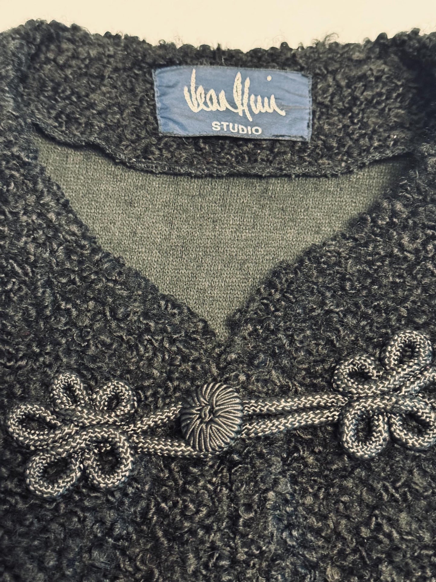 Vintage Curly Lamb Jean Muir Peplum Jacket