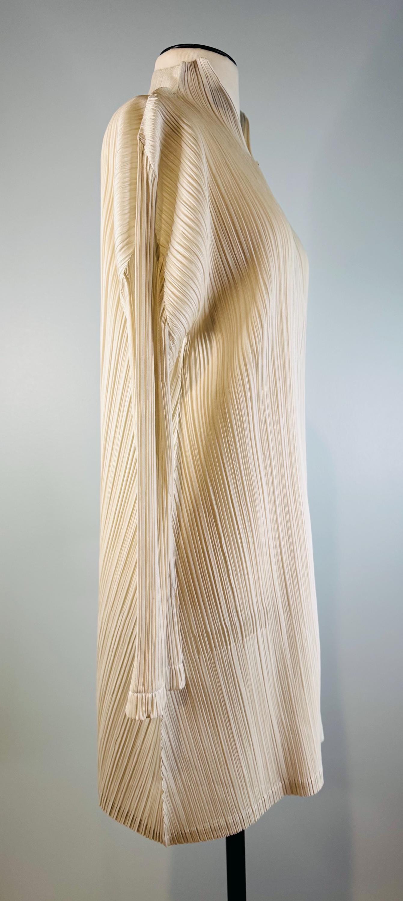 Pleats Please Light Gray Pleated Tunic NWT