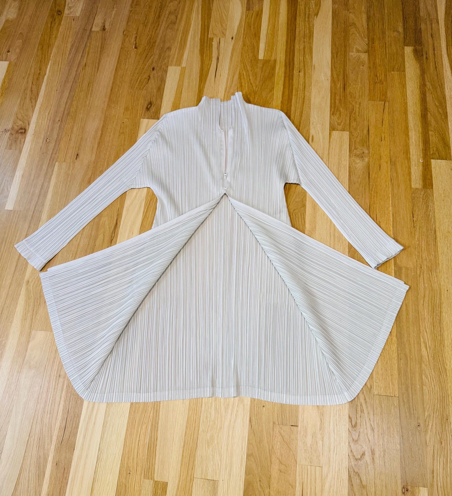 Pleats Please Light Gray Pleated Tunic NWT