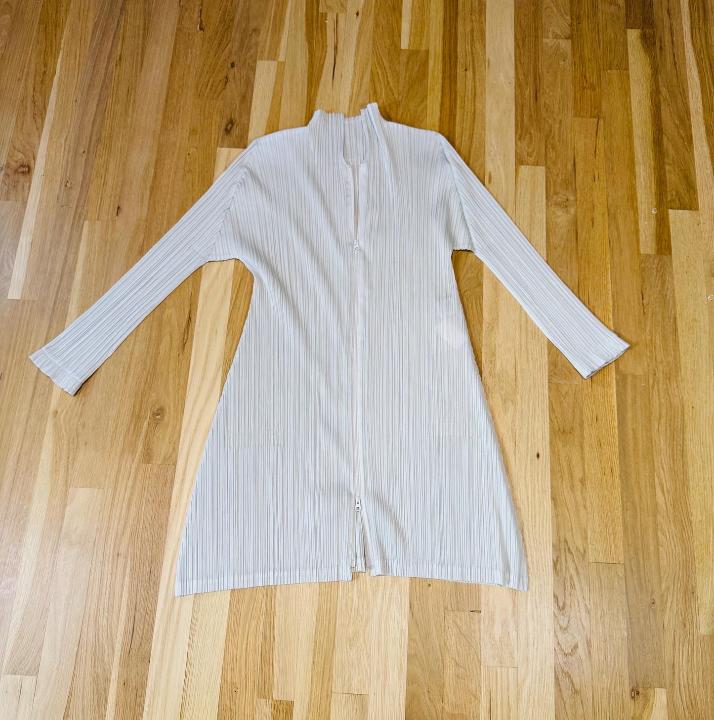 Pleats Please Light Gray Pleated Tunic NWT