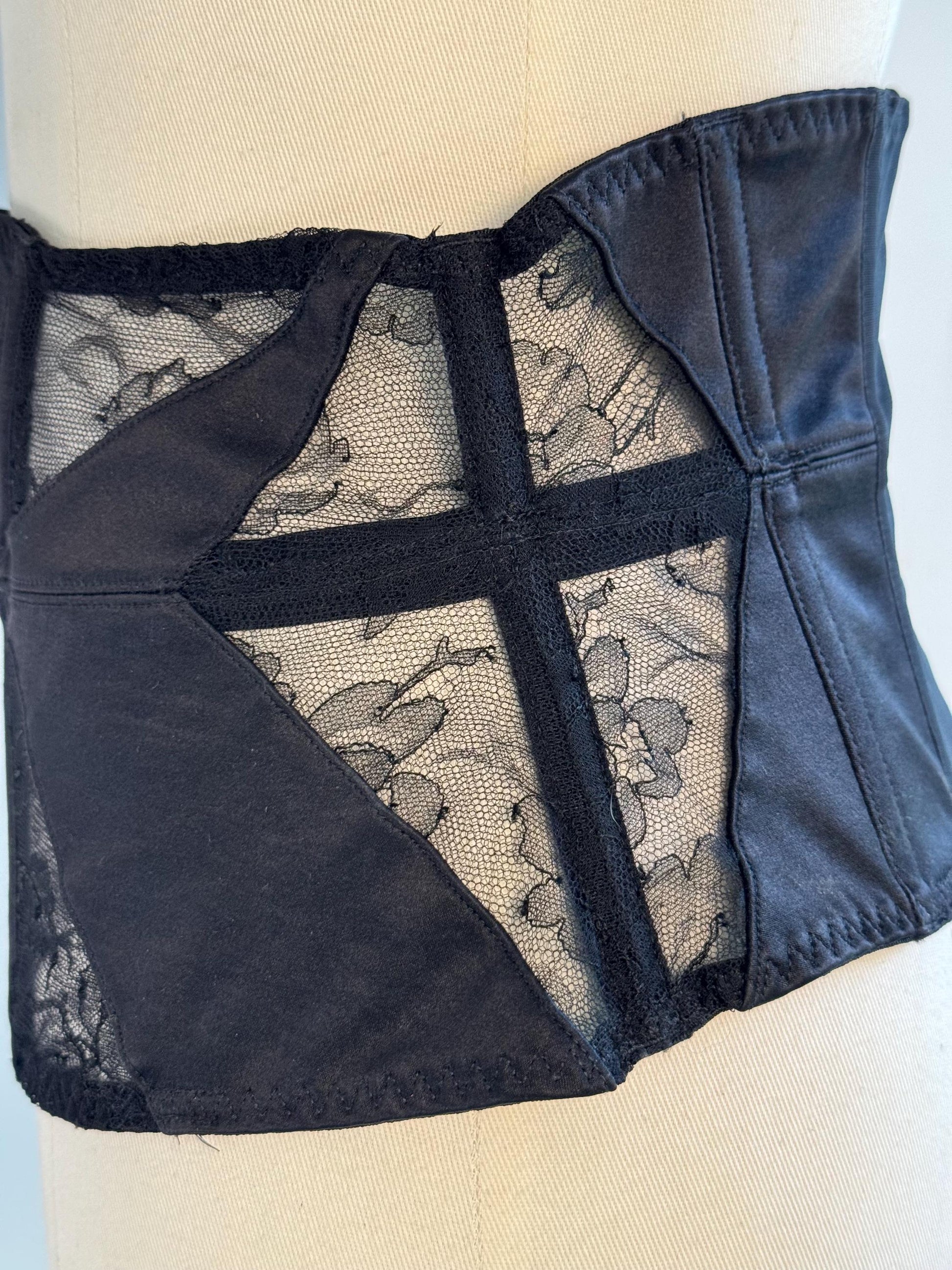 Agent Provocateur Silk Lace Boned Waist Waspie Corset