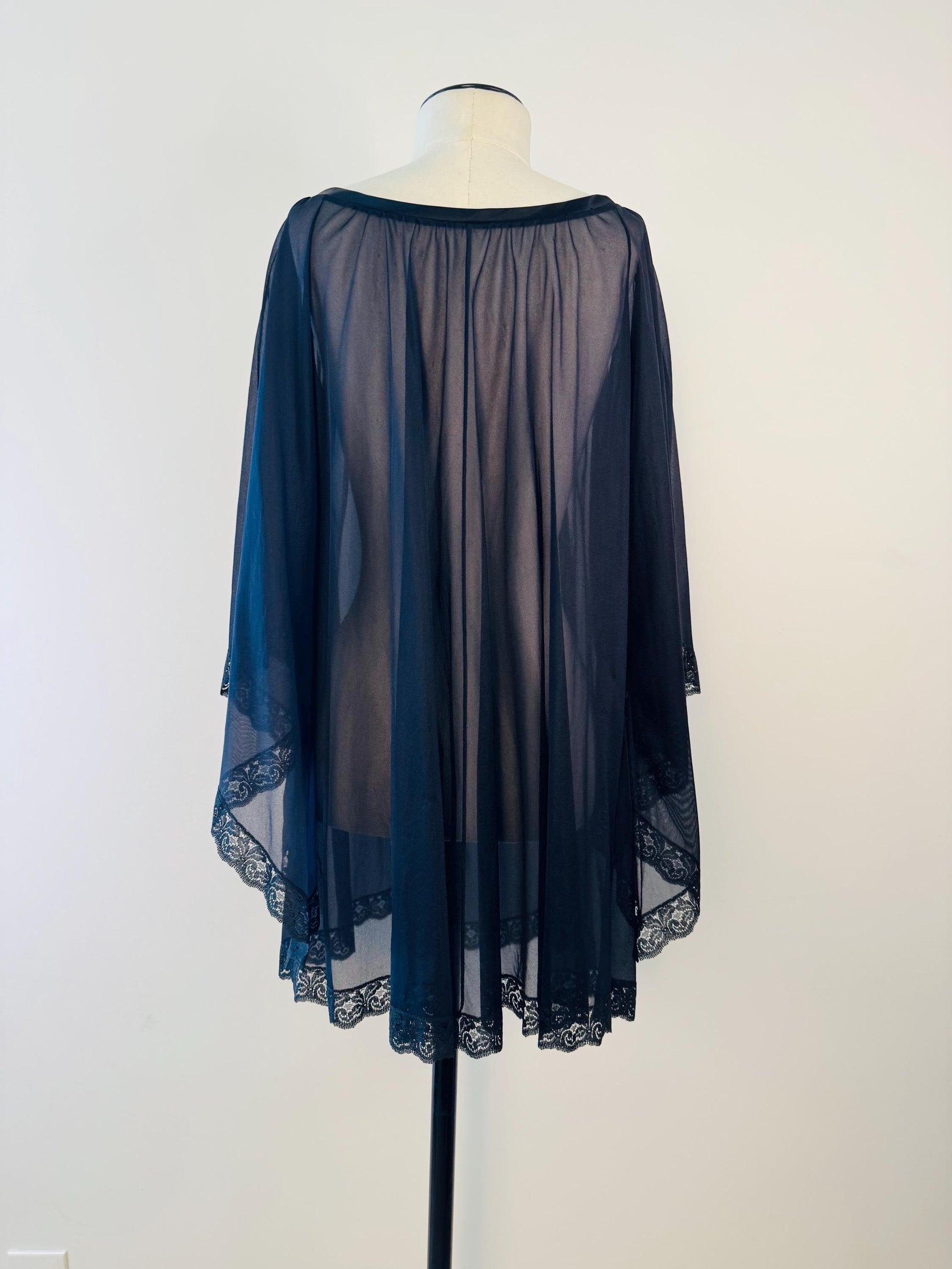 60s Mod Short Negliglee Angel Wing Sleeves