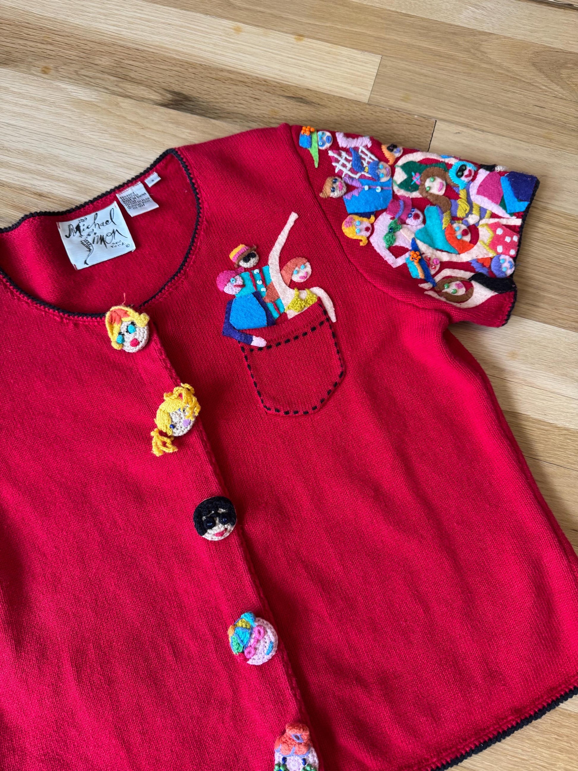 Vintage Michael Simon Hand Knit Sweater Top