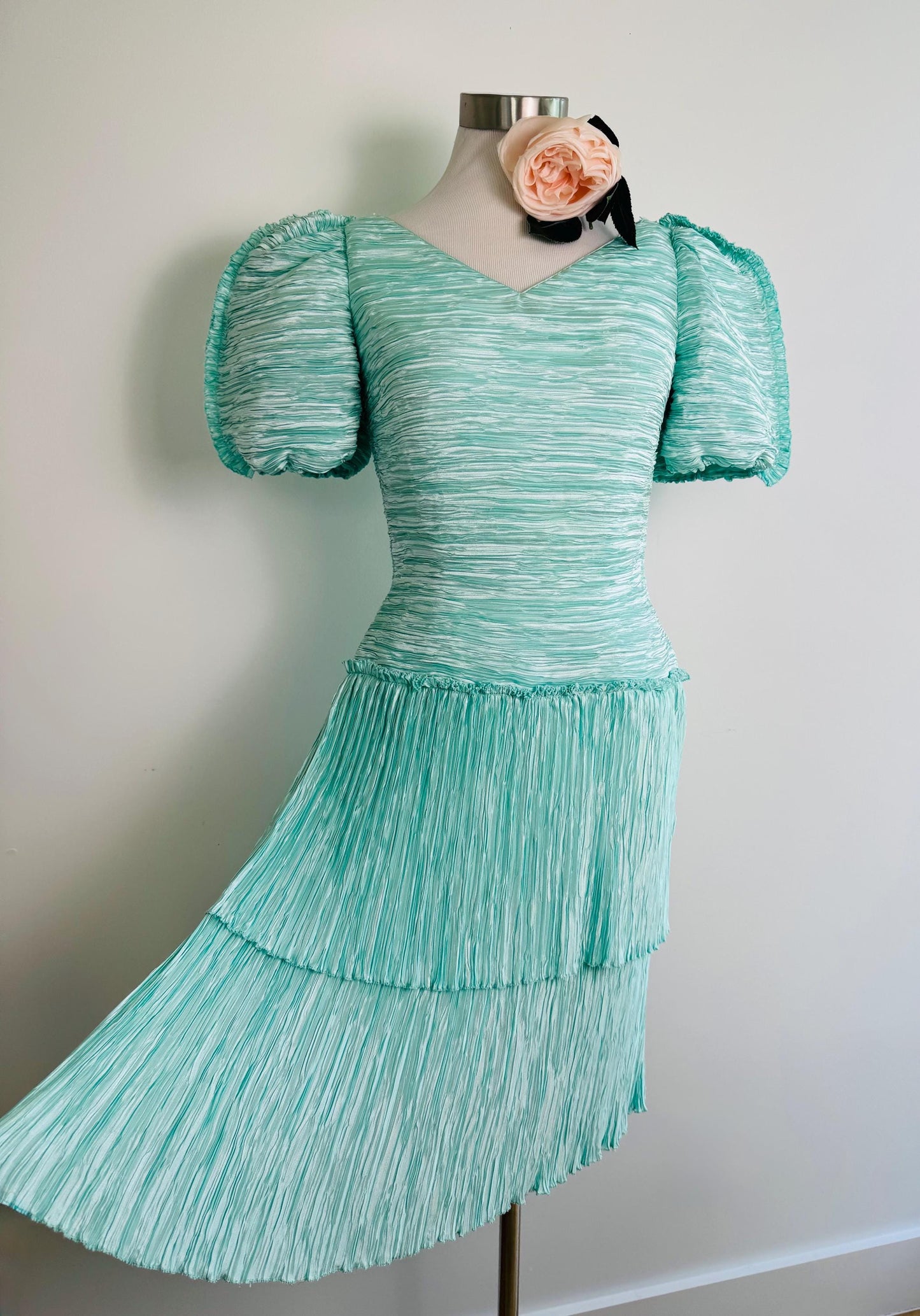 80s Mary McFadden Couture Pleated Dress