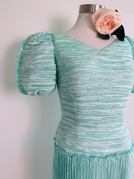 80s Mary McFadden Couture Pleated Dress
