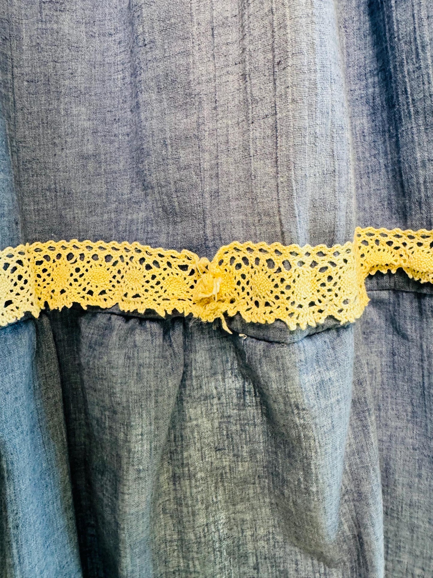 Gunne Sax Blue Prairie Maxi Dress