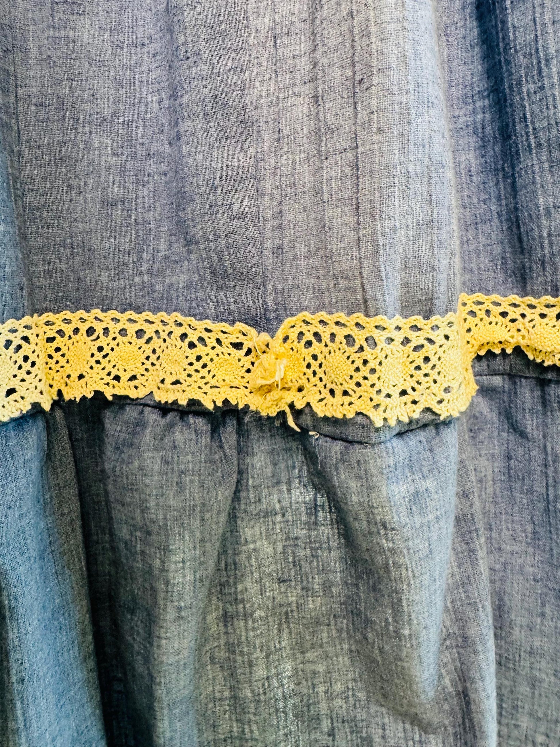 Gunne Sax Blue Prairie Maxi Dress