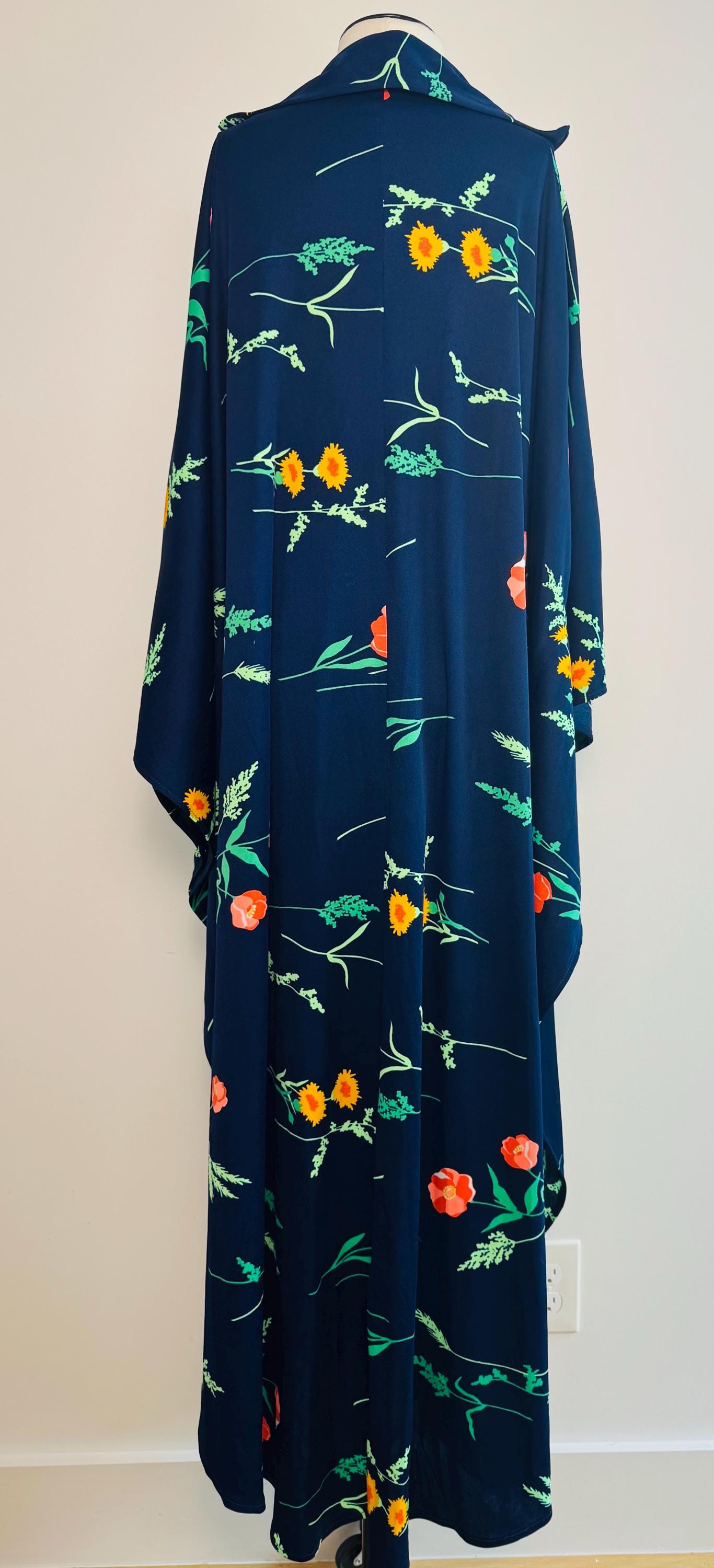 Late 60s Floral Print Caftan Muumuu