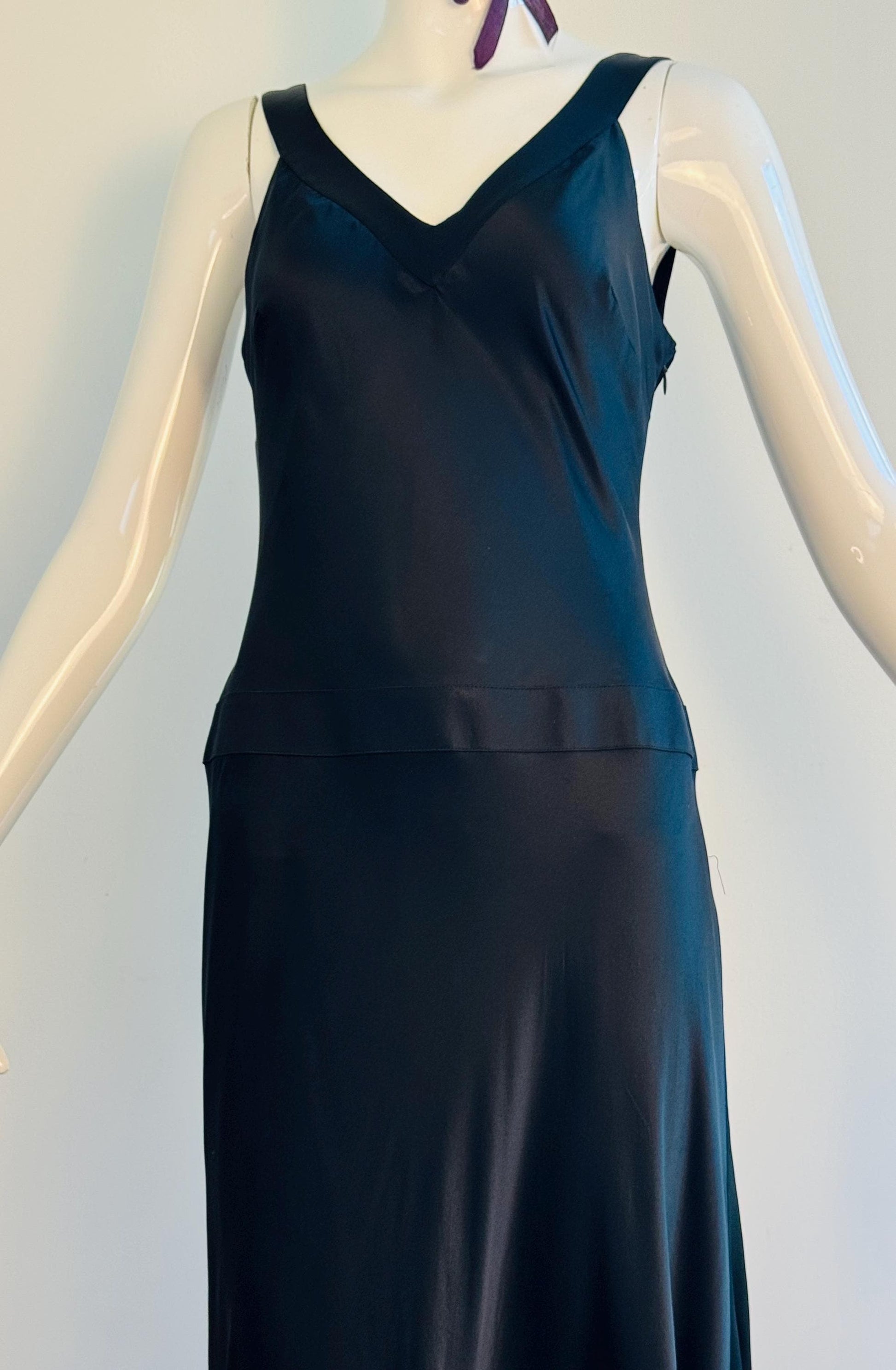 90s Y2K Papell Boutique Silk Gown With a Train