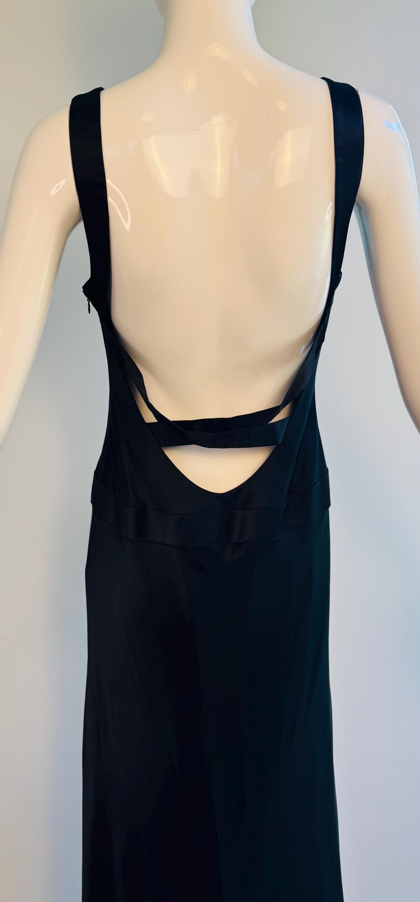 90s Y2K Papell Boutique Silk Gown With a Train