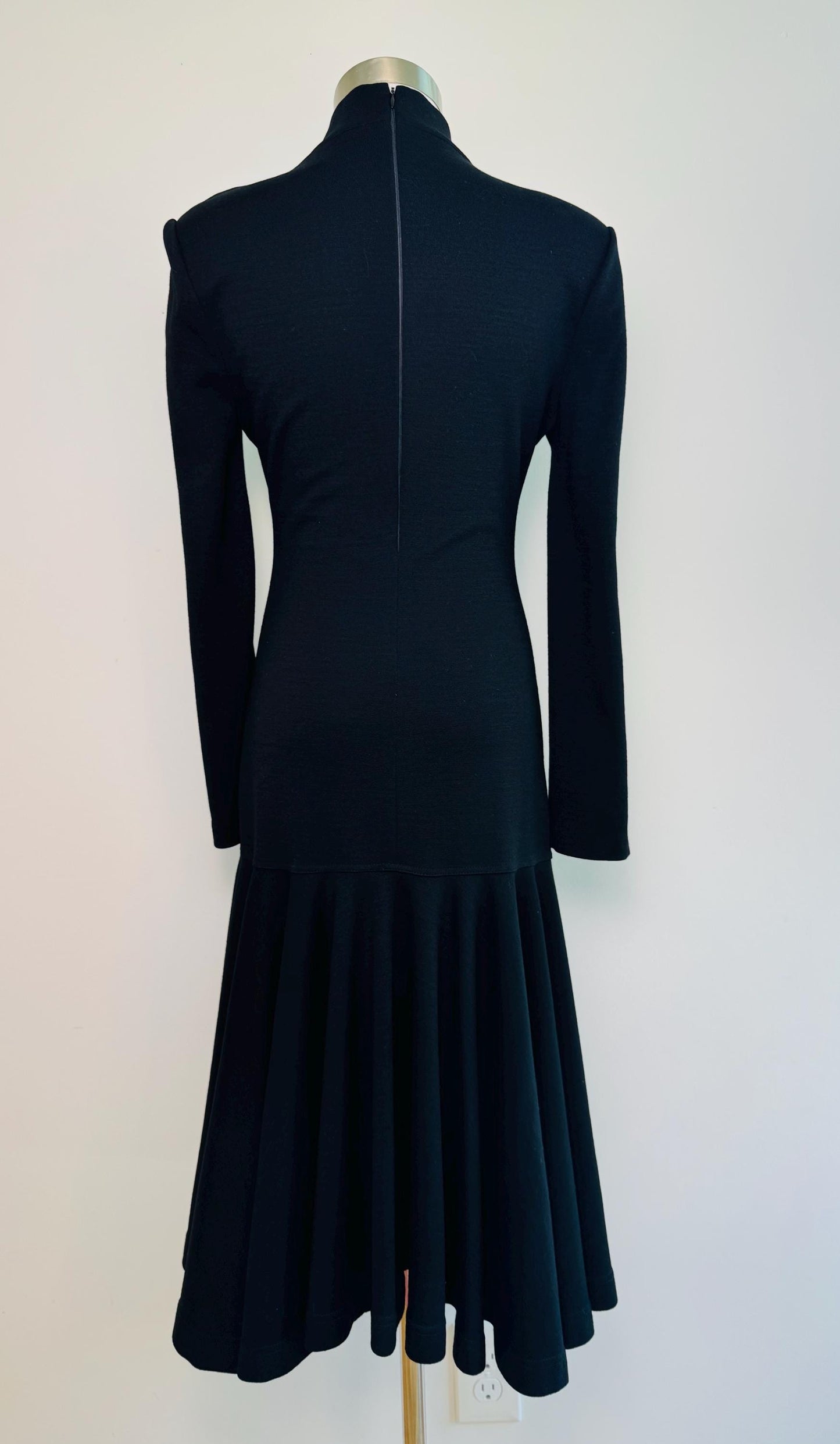 Patrick Kelly Fit and Flare Wool Dress
