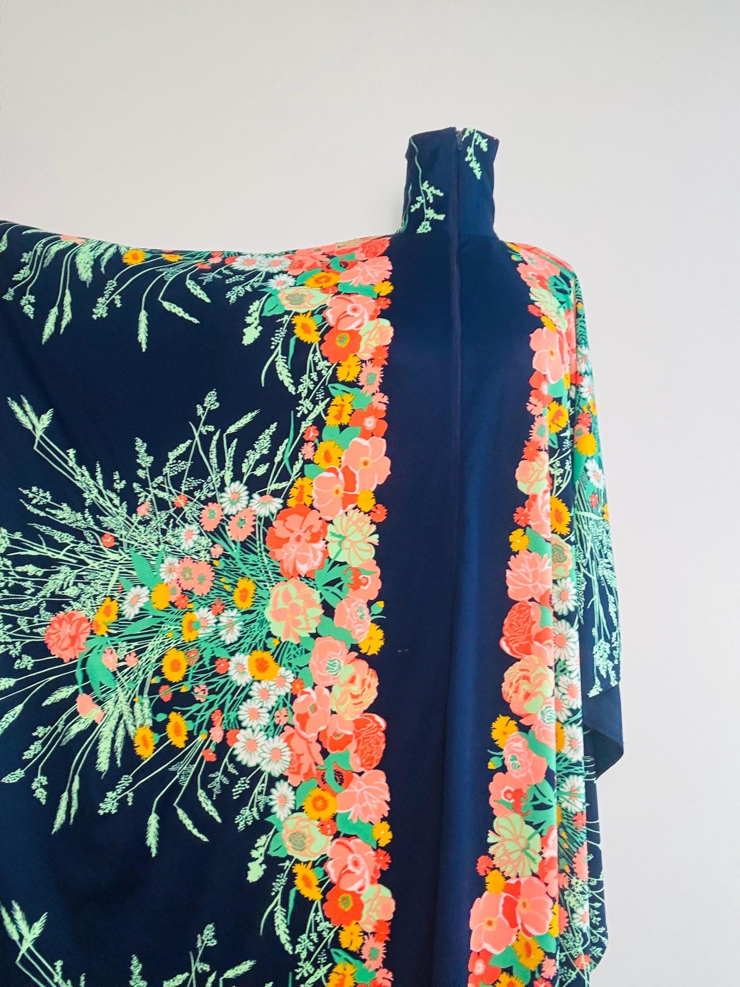 Late 60s Floral Print Caftan Muumuu