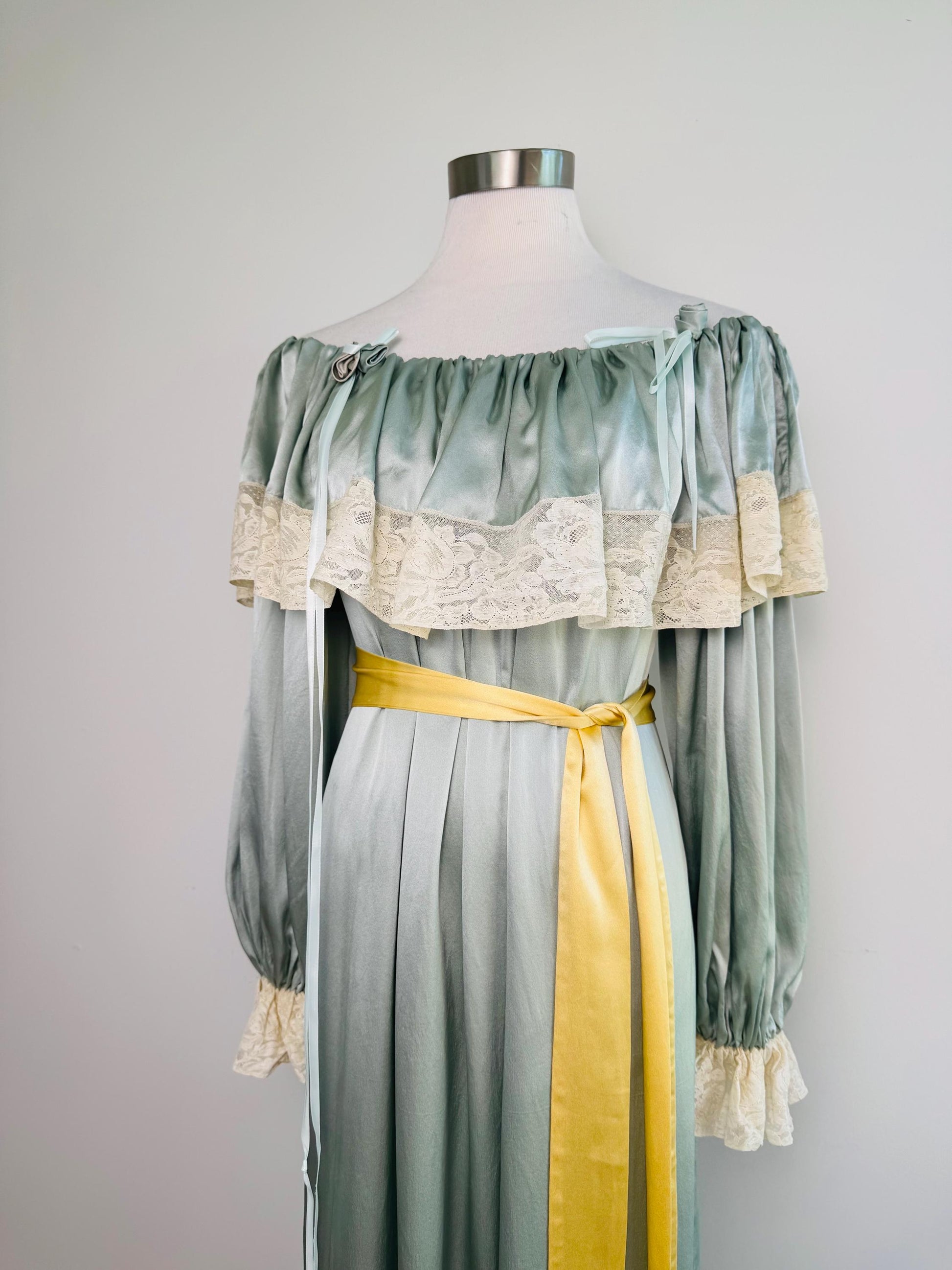 Peggy Jennings Silk Off The Shoulders Gown