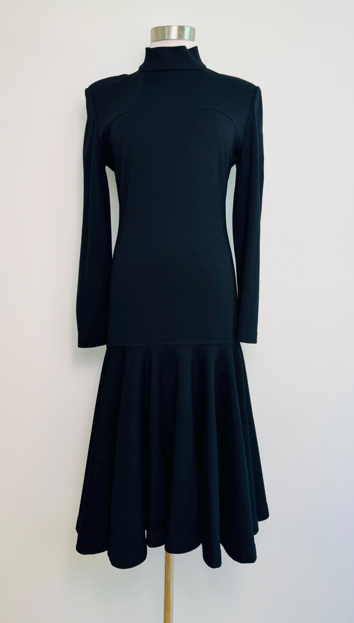 Patrick Kelly Fit and Flare Wool Dress