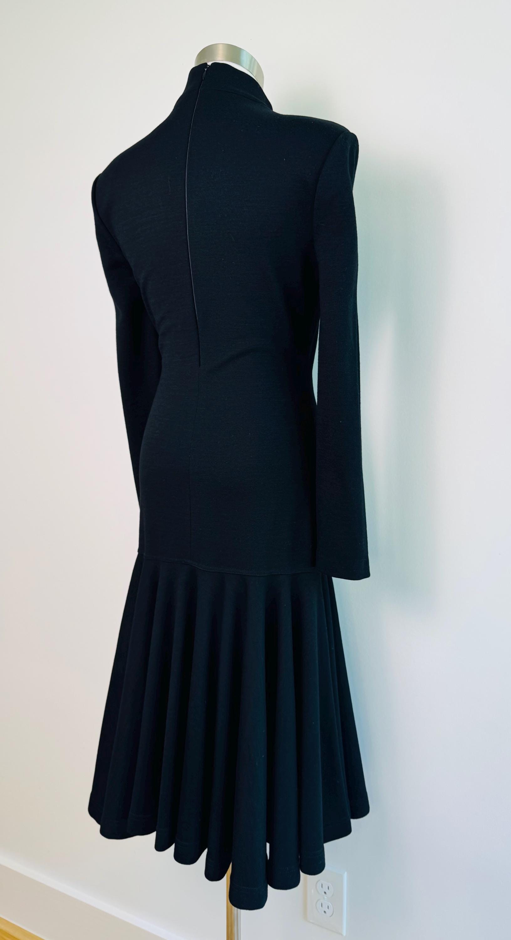 Patrick Kelly Fit and Flare Wool Dress