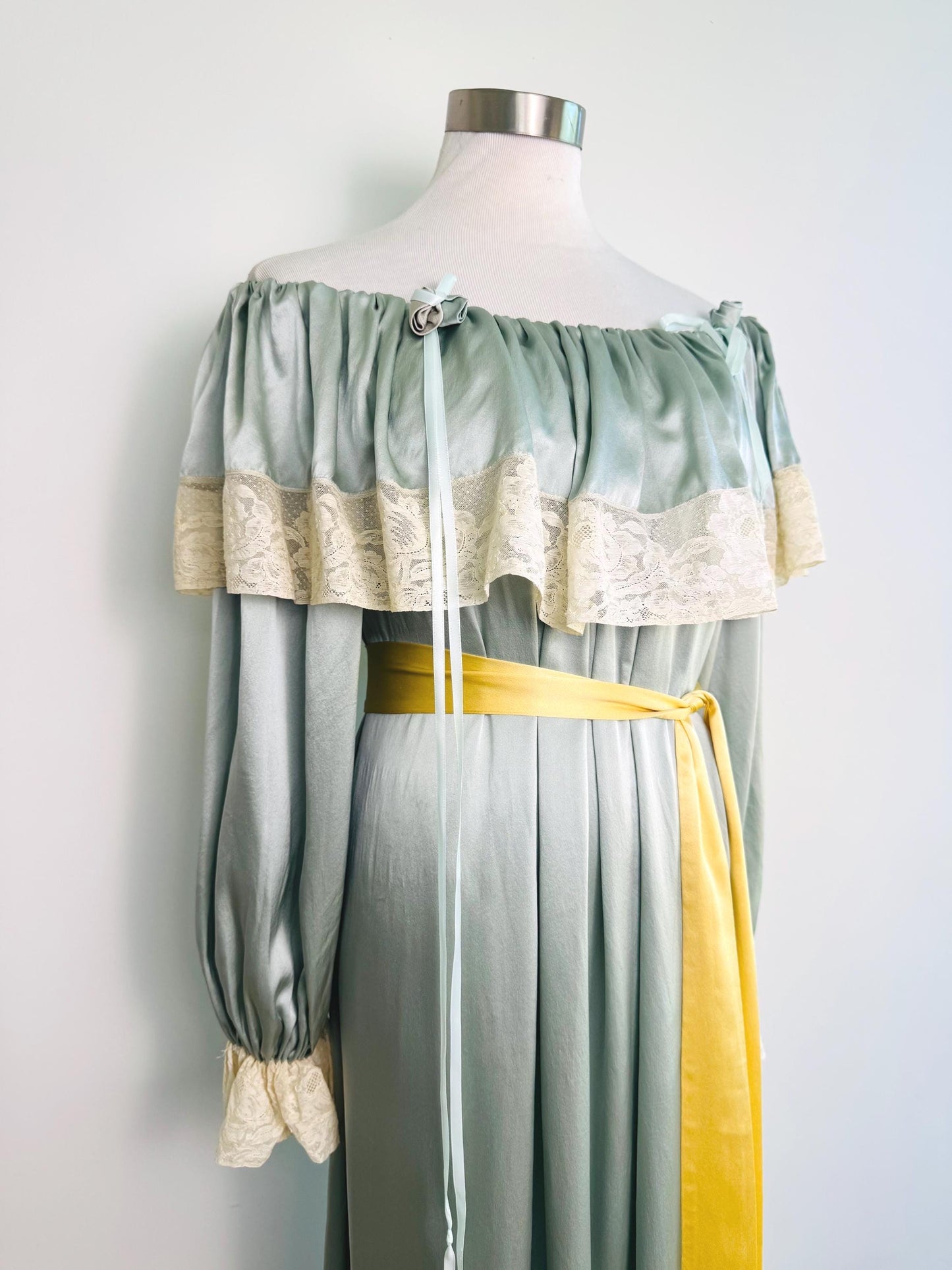 Peggy Jennings Silk Off The Shoulders Gown