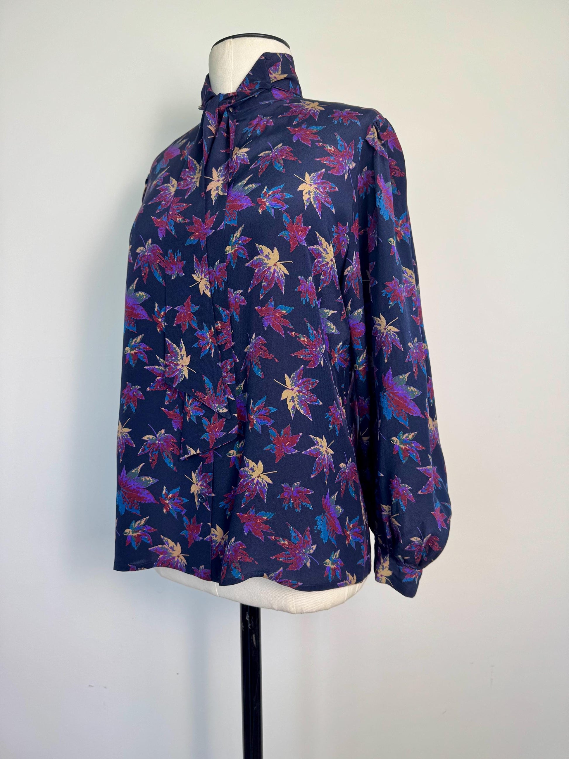 Vintage Ungaro Silk Bow Tie Blouse