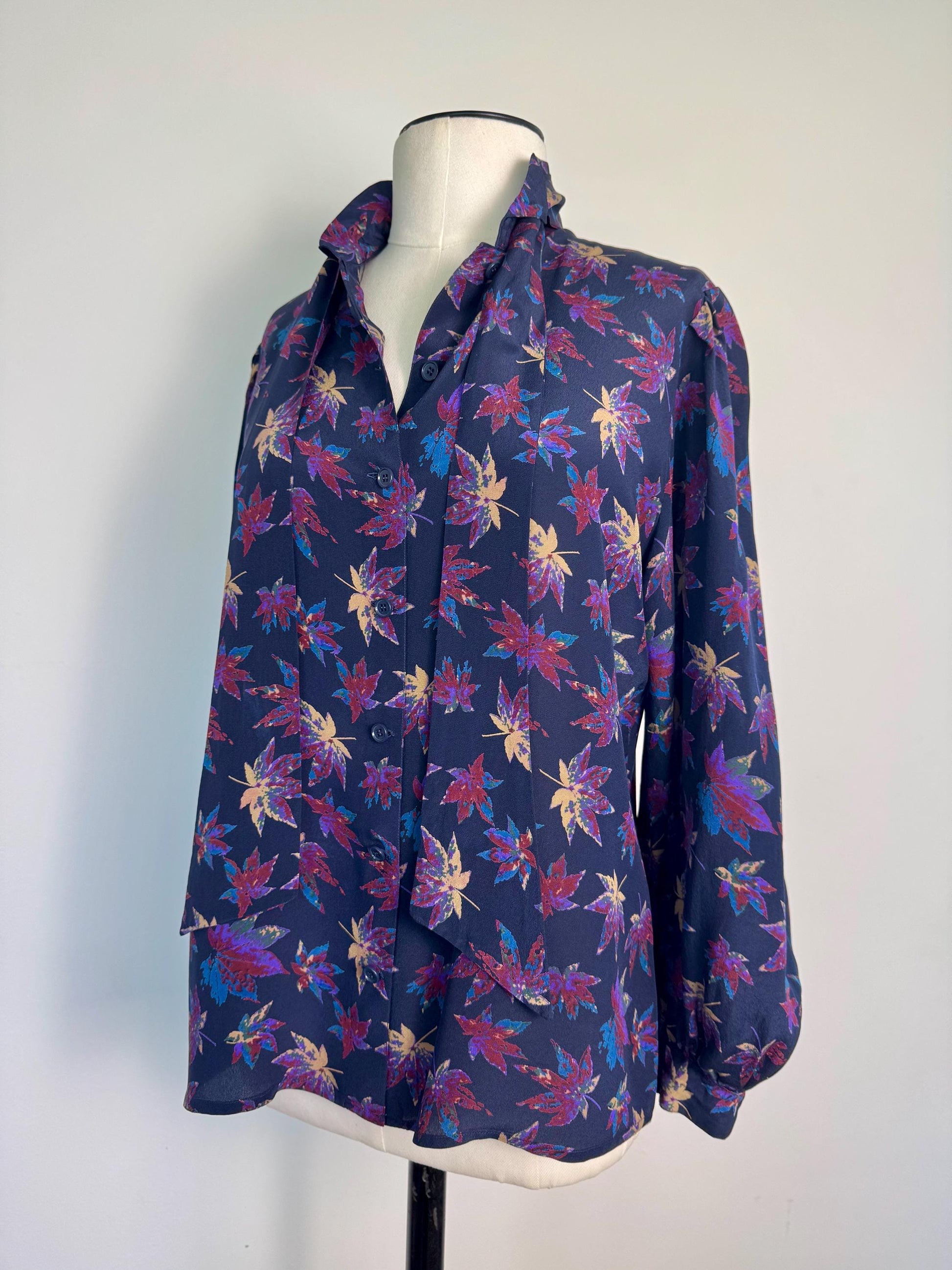 Vintage Ungaro Silk Bow Tie Blouse