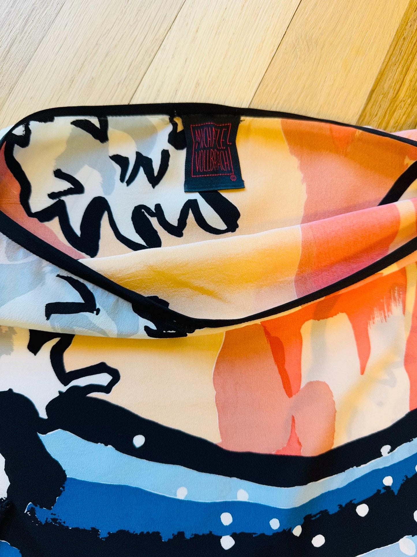 Vintage Michael Vollbracht Wearable Art Silk Tunic