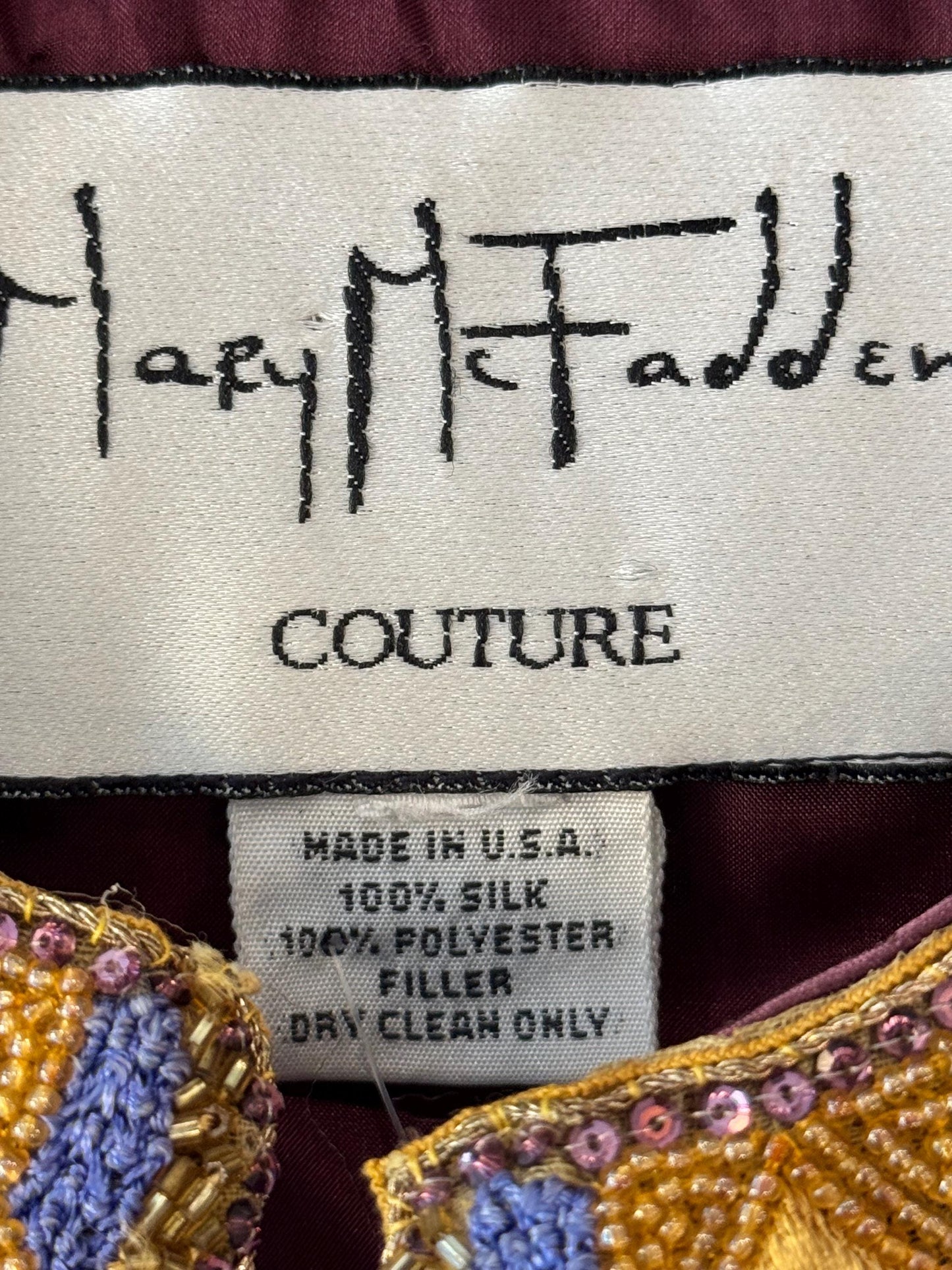 Vintage Mary McFadden Couture Regal Silk Beaded Jacket