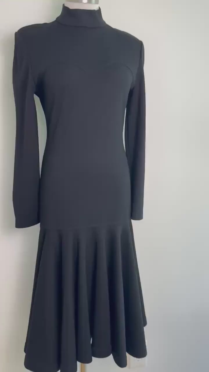 Patrick Kelly Fit and Flare Wool Dress