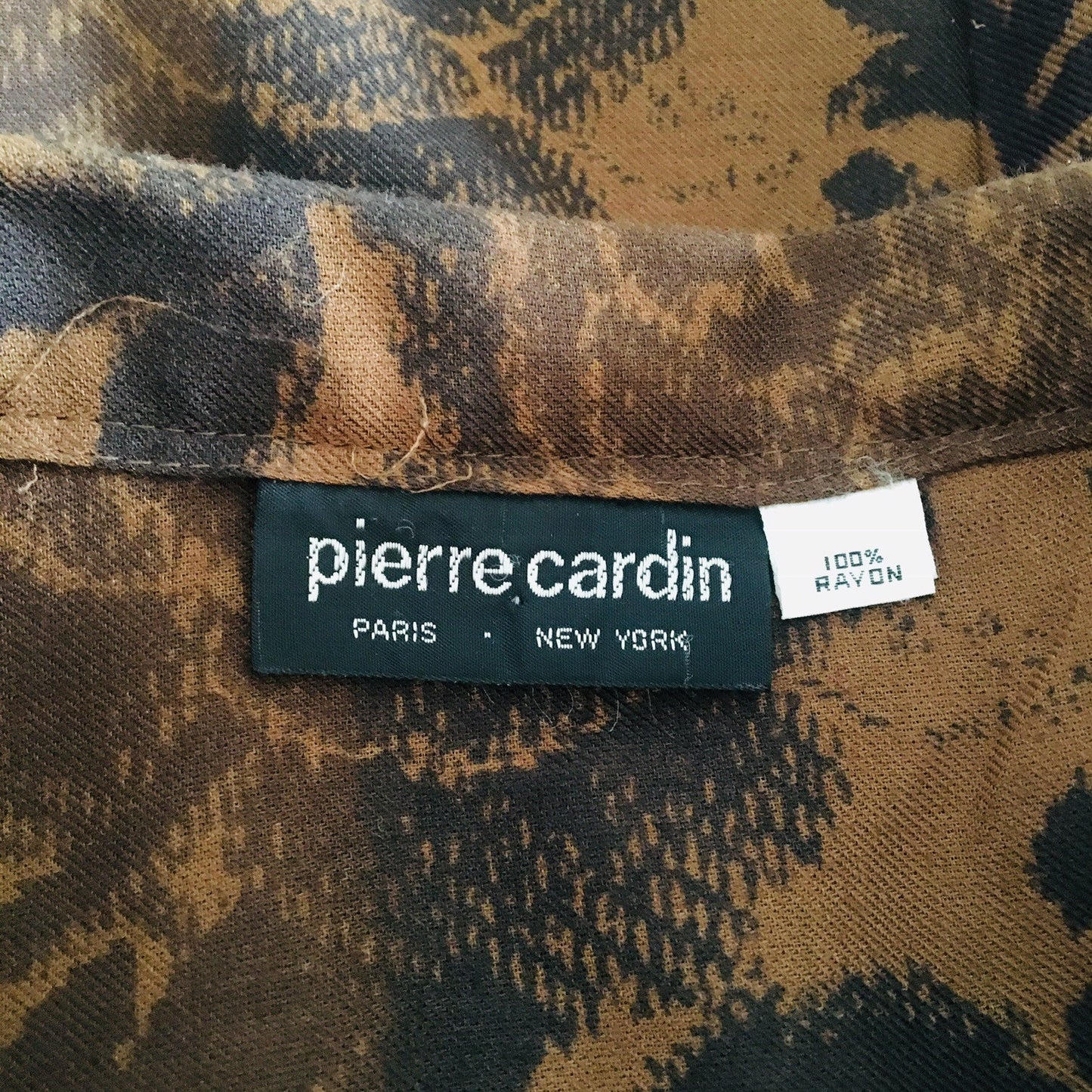 Vintage Pierre Cardin Autumn Midi Skirt / Brown Fall Skirt