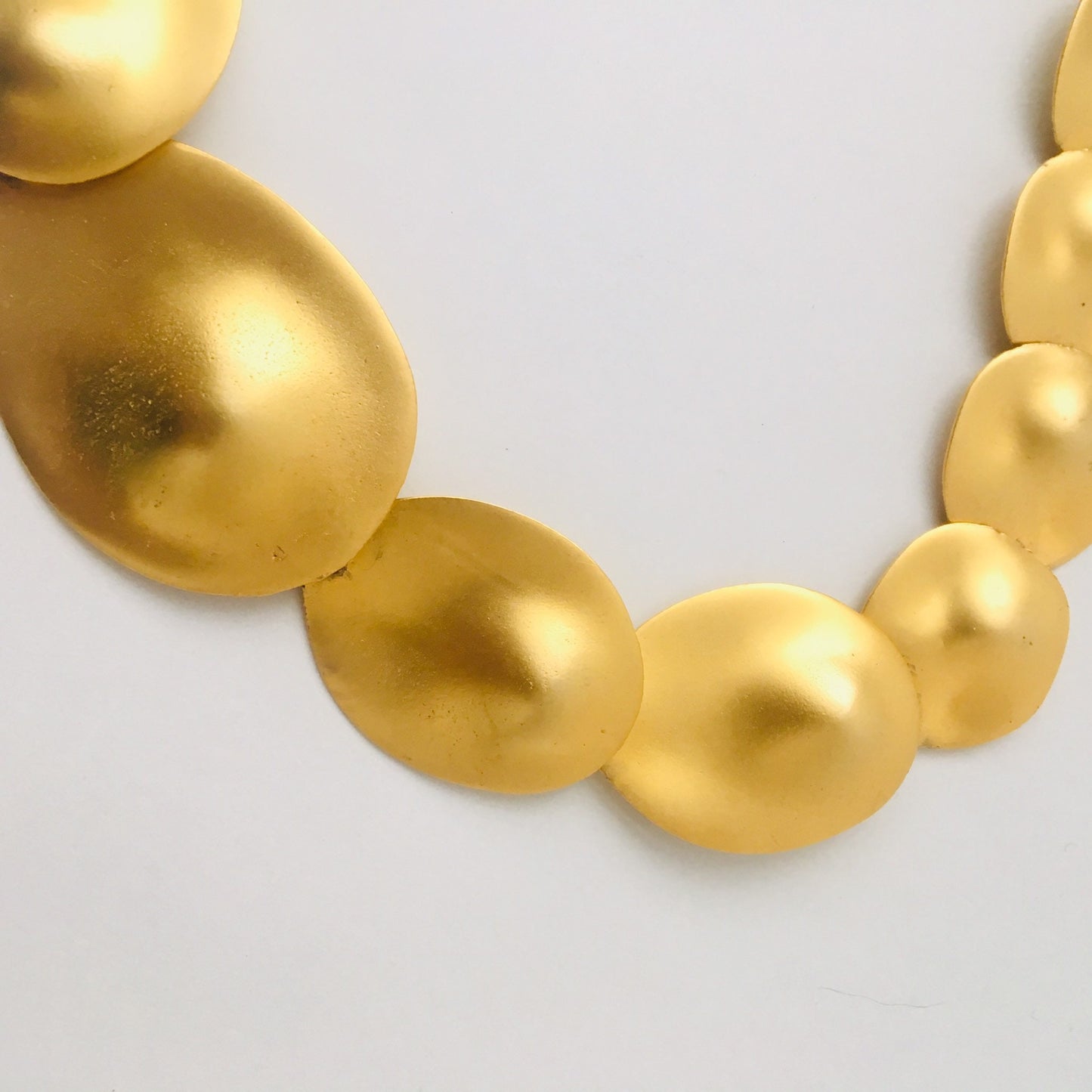 90s Gold Necklace/ Vintage Gold Rare Necklace / Minimalist Jewelry