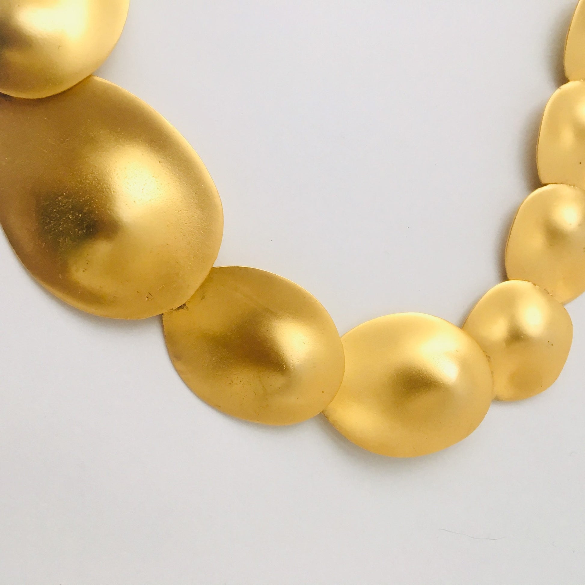 90s Gold Necklace/ Vintage Gold Rare Necklace / Minimalist Jewelry