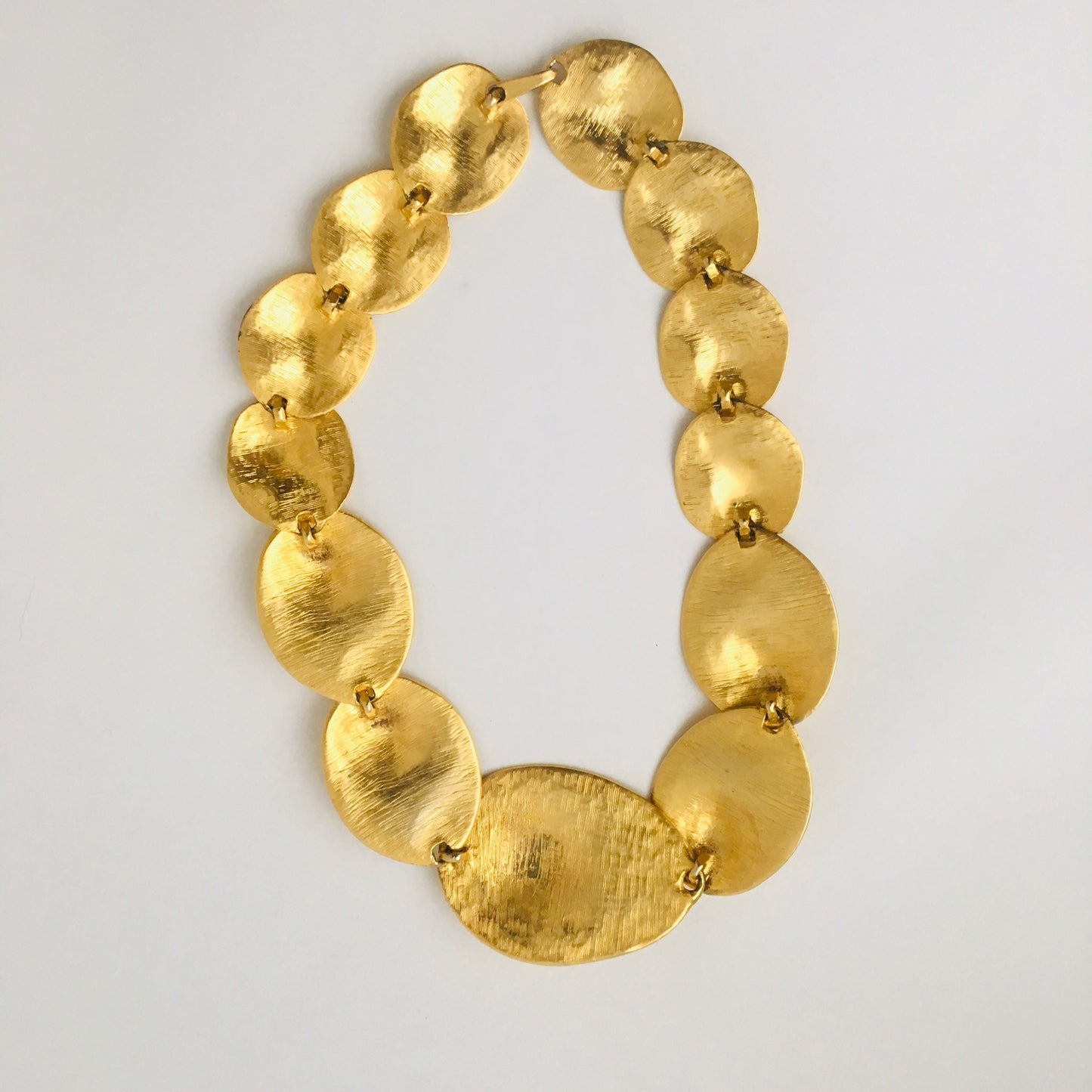 90s Gold Necklace/ Vintage Gold Rare Necklace / Minimalist Jewelry