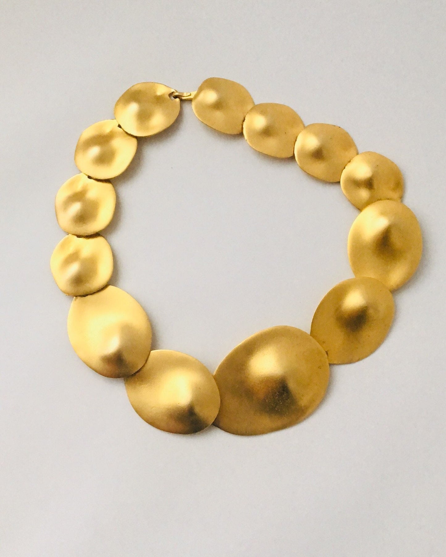 90s Gold Necklace/ Vintage Gold Rare Necklace / Minimalist Jewelry