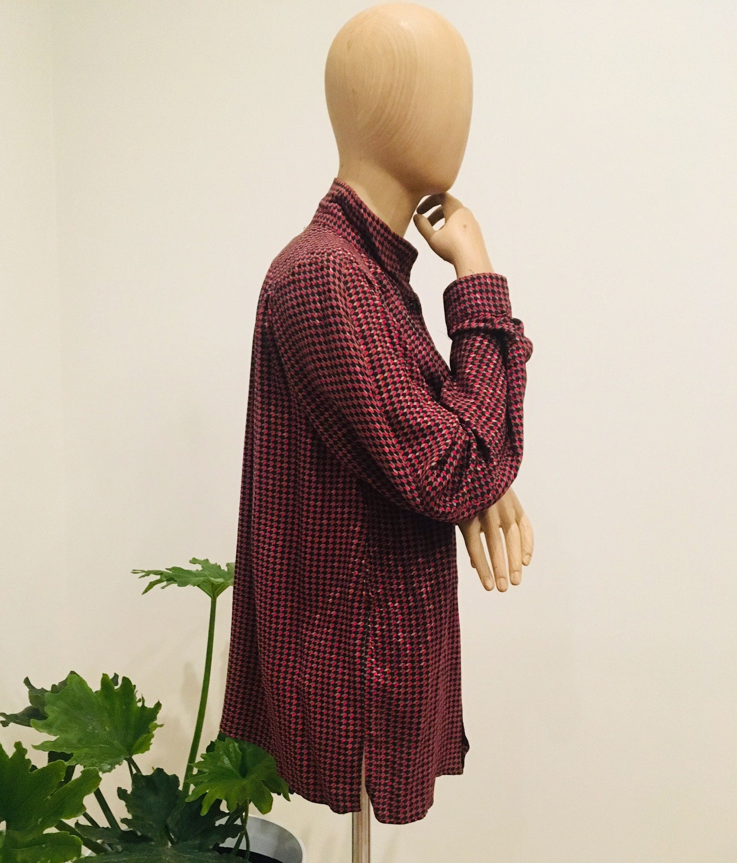 80s Silk Blouse / Vintage Don Sayres / RARE Silk Print Blouse