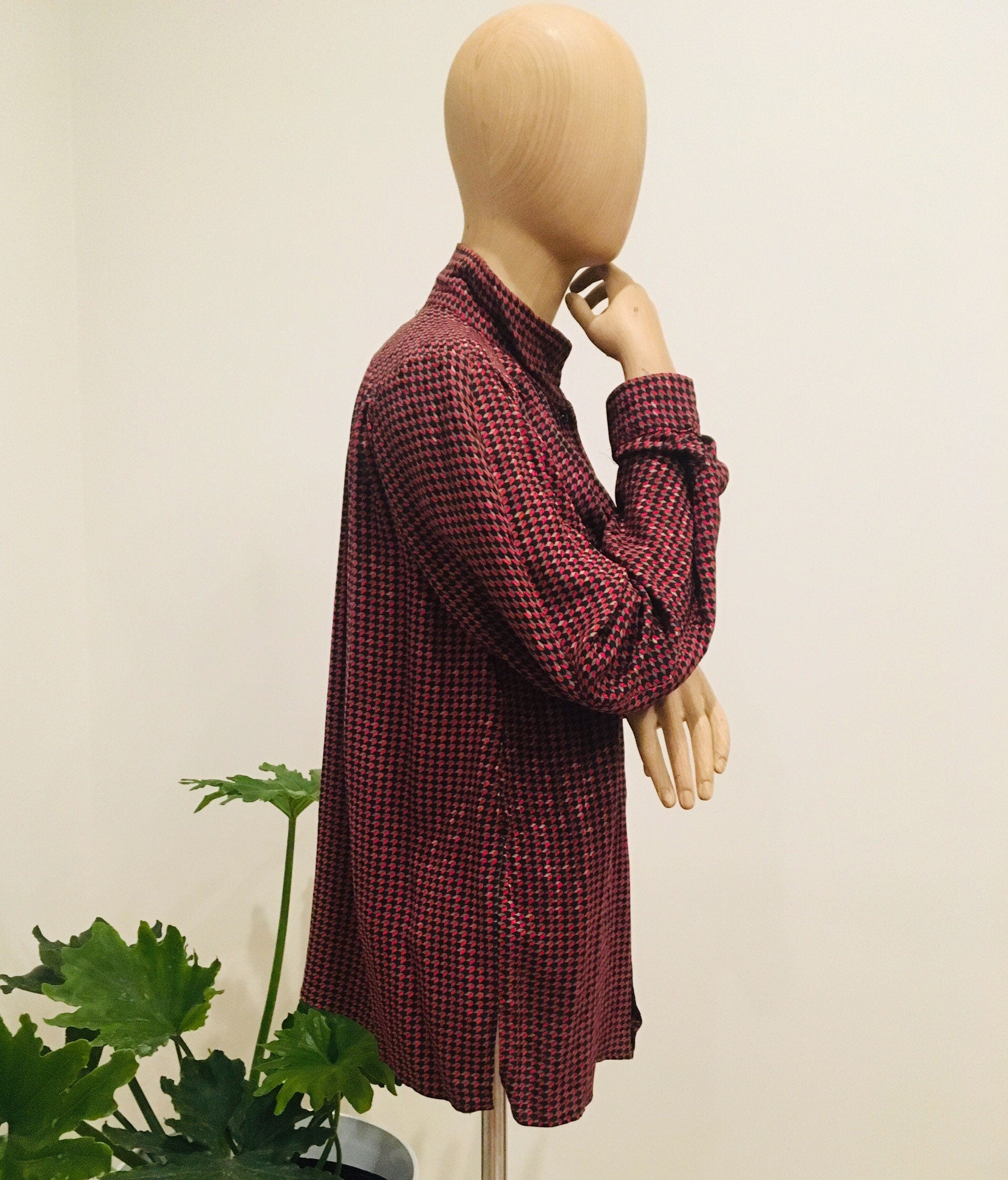 80s Silk Blouse / Vintage Don Sayres / RARE Silk Print Blouse