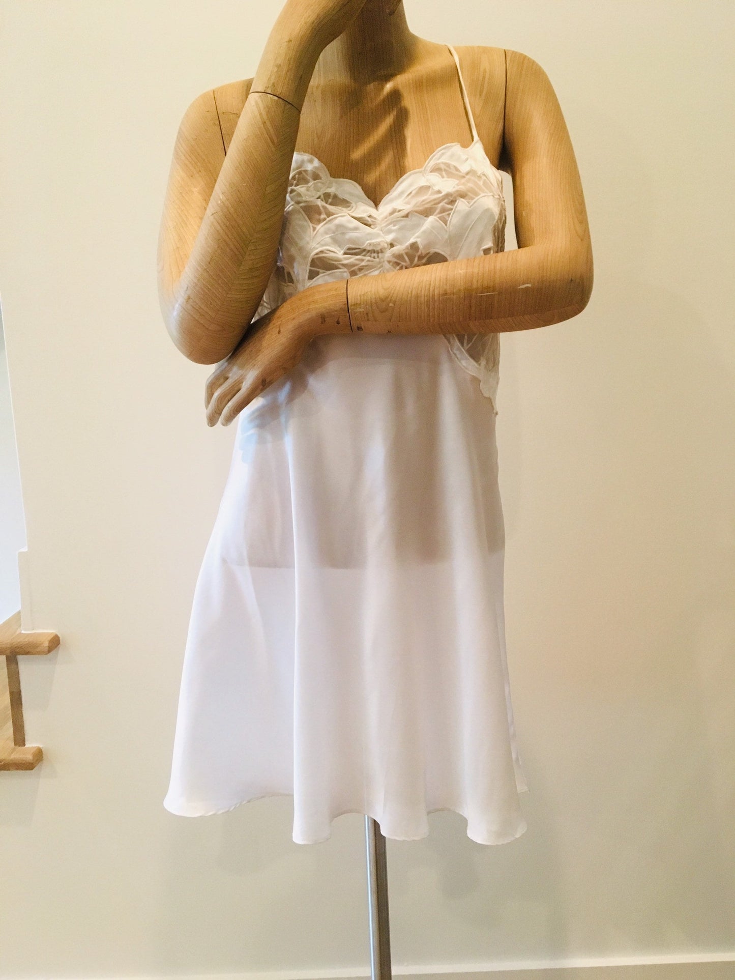 Vintage Natori Slip / Natori Wedding Lingerie / 90s Teddy / Vintage White Lingerie