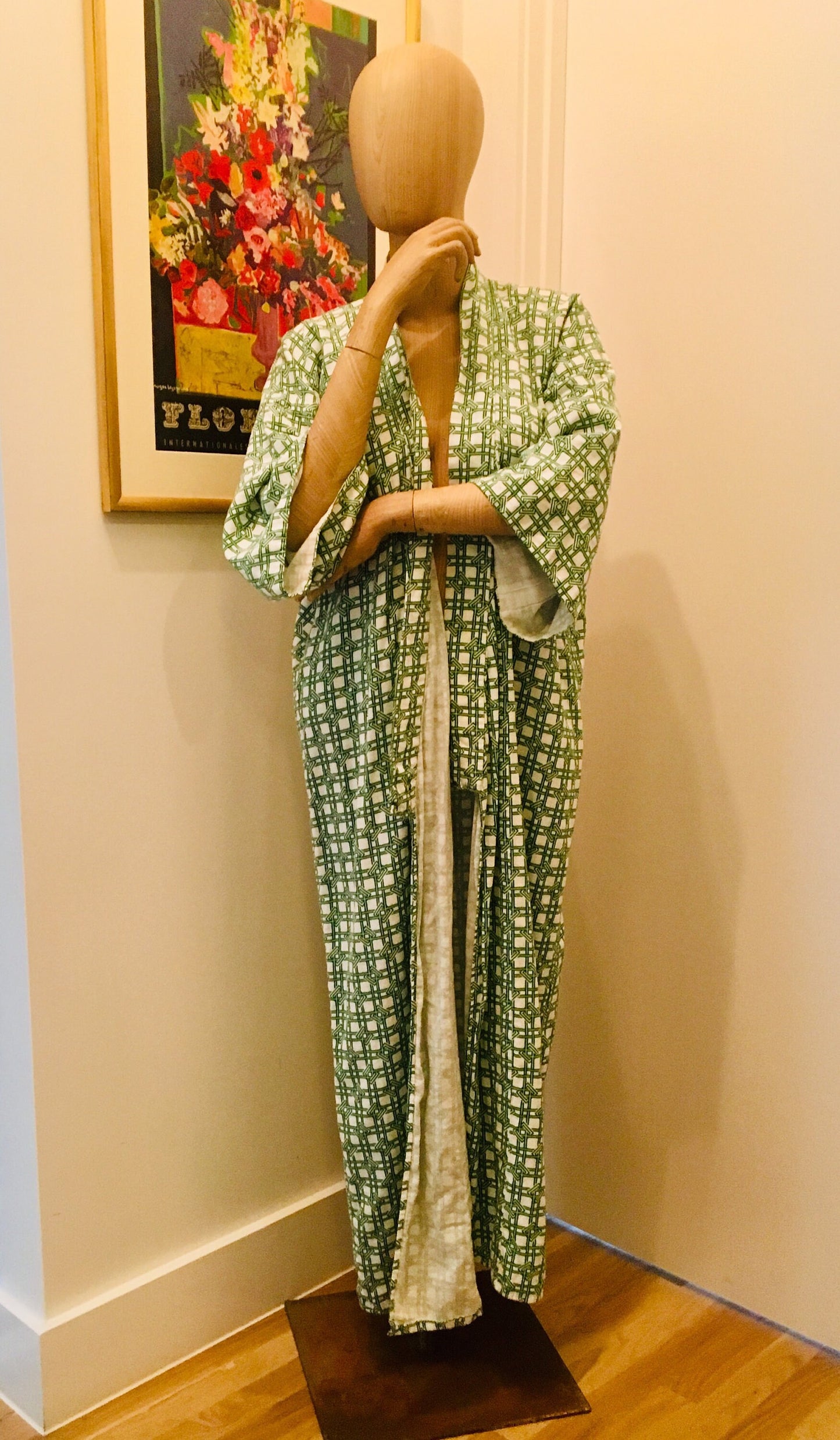 Vintage Cotton Kimono / Unisex Kimono / 70s Kimono