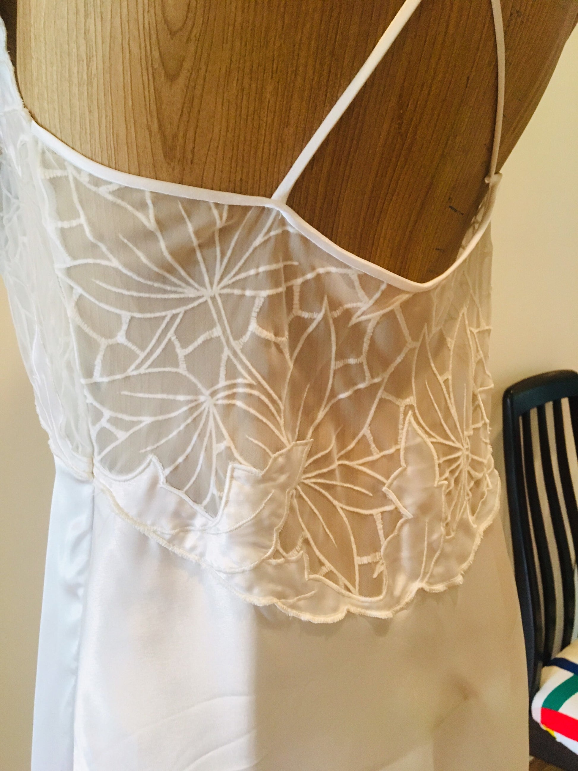 Vintage Natori Slip / Natori Wedding Lingerie / 90s Teddy / Vintage White Lingerie