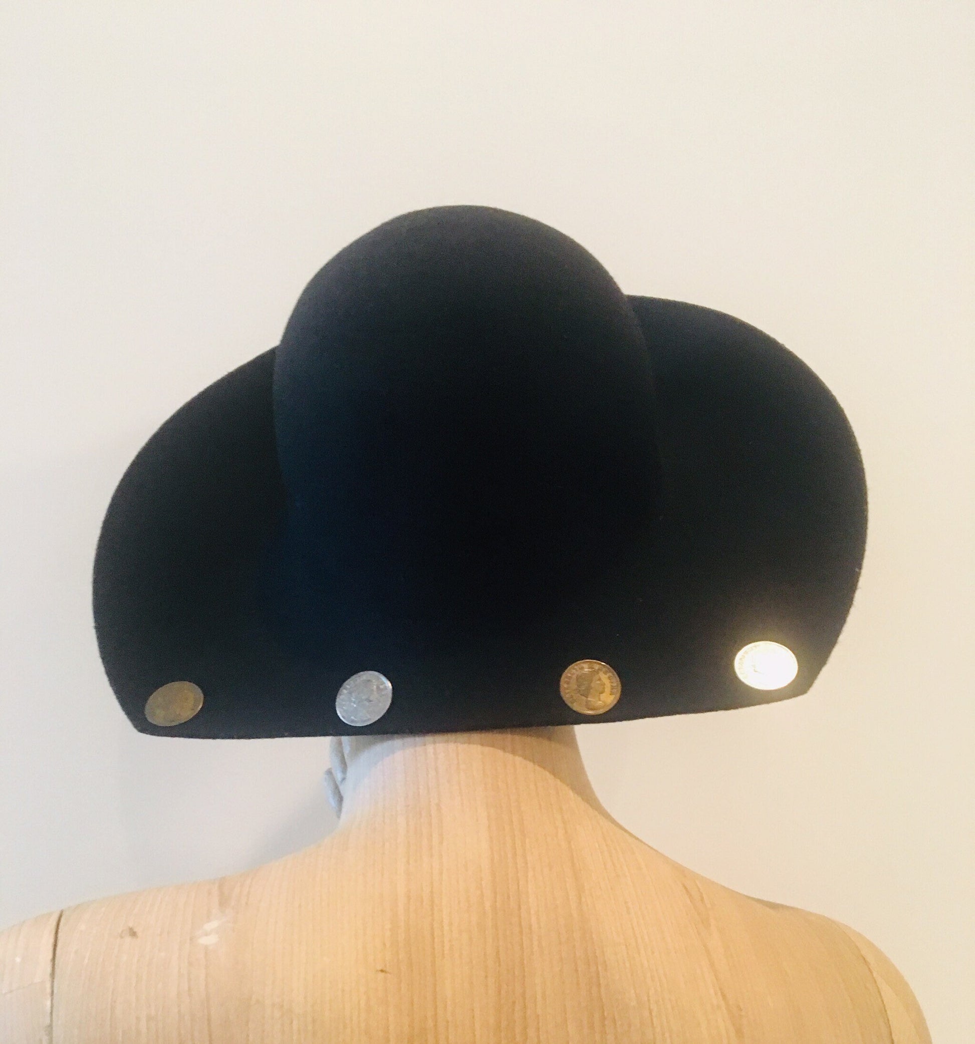 Vintage Floppy Hat /Vintage Wool Hat / Annie Hall / 70s Wool Floppy Hat / Coin Hat