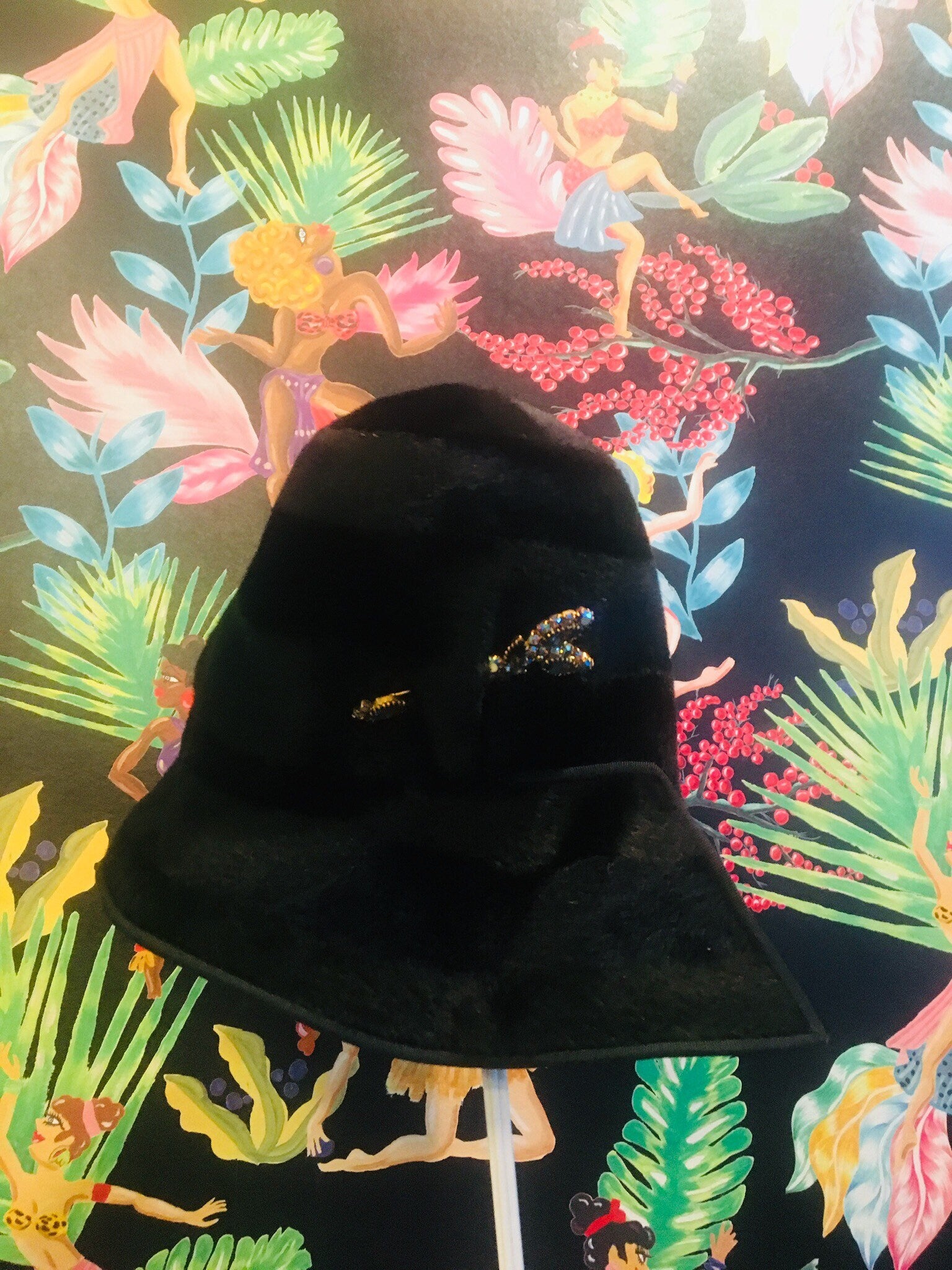 20s hat / Faux Fur Hat / Vintage 20s Hat / Crystal Hat Pin / Michael Terre Hat / Boardwalk Empire Style