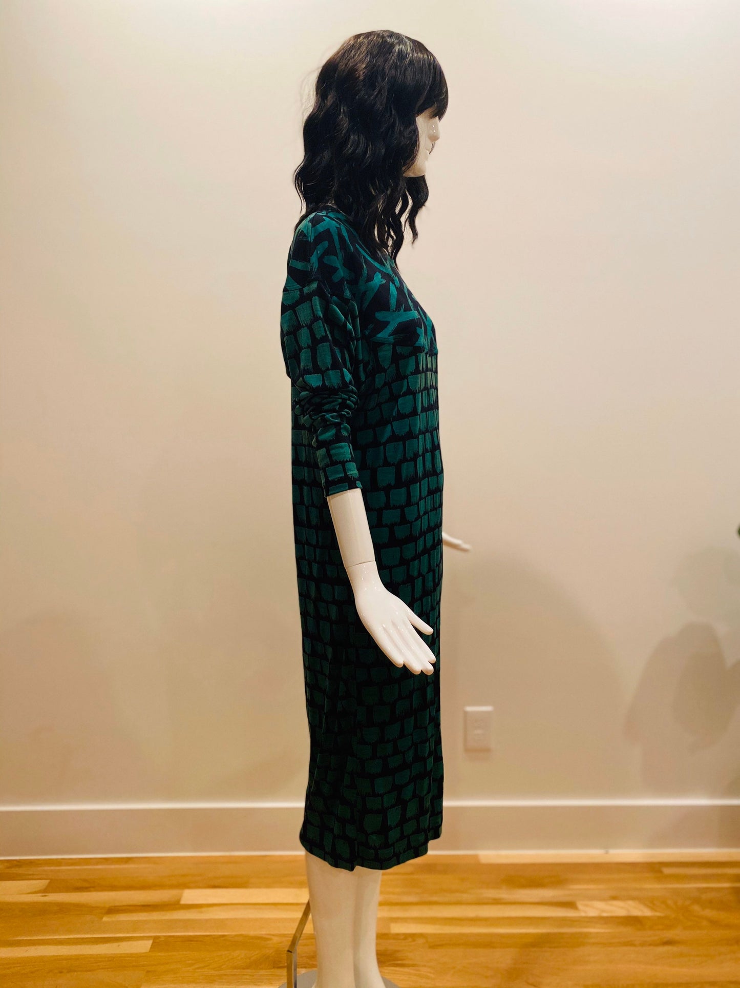 70s Missoni / Cocoon Dress / Pop Art Dress / Vintage Missoni / Vintage Green and Black Dress / Grunge Style